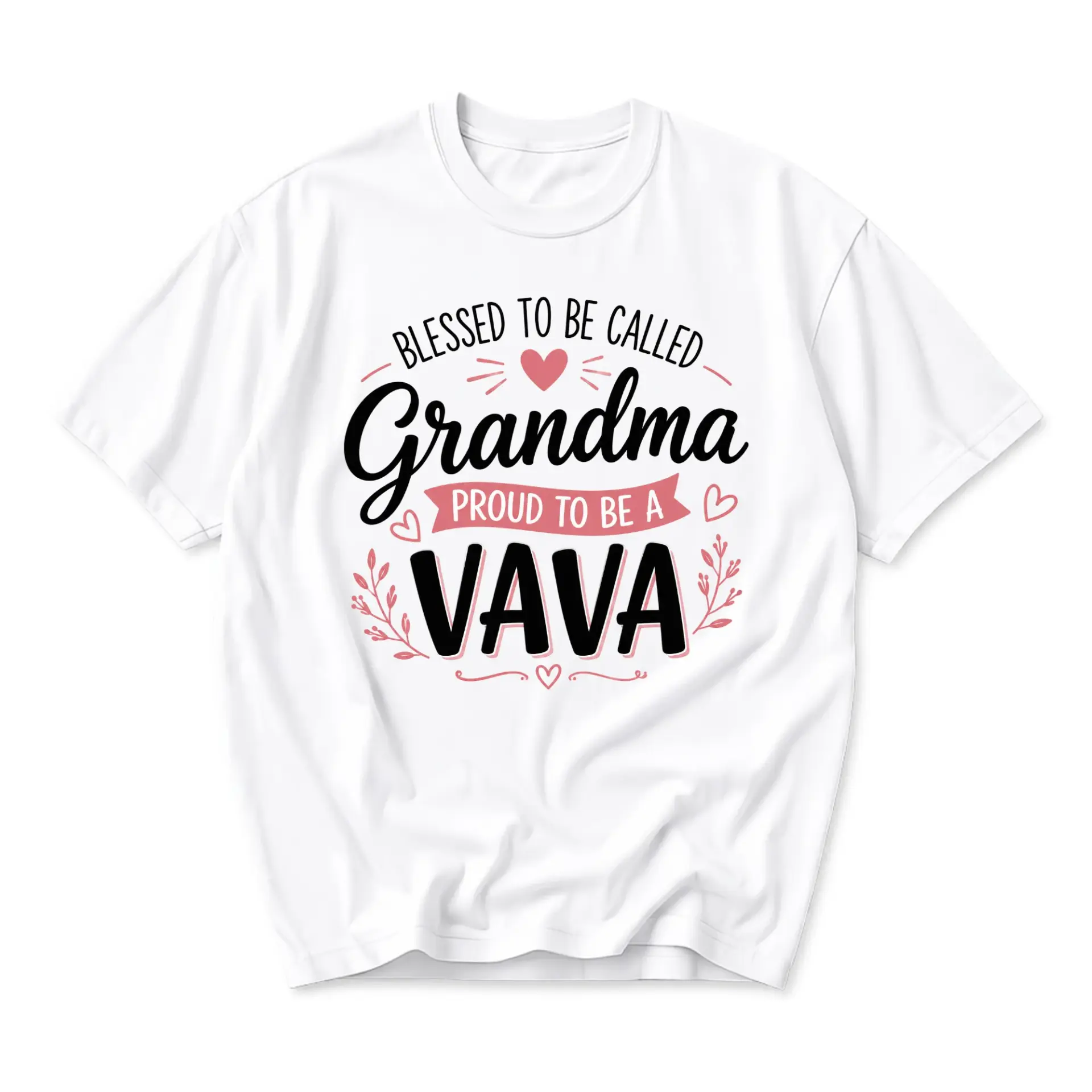 Graphic Tee Blessed to Be Called Grandma Proud to Be a Unisex Crew Neck Casual Everyday Expression Shirt