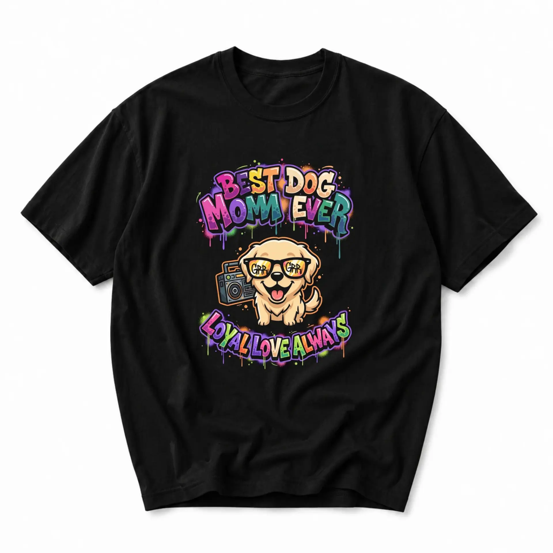 Graphic Tee Best Dog Mom Ever Shirt Retro Style Apparel Unisex Crew Neck Short Sleeve Cotton Casual Top