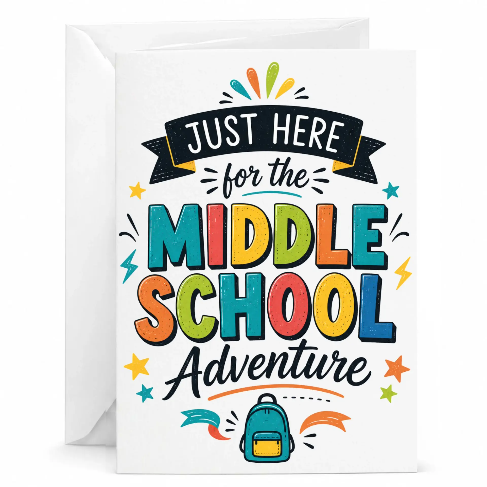 Funny Greeting Card for Adventure Colorful Achievement Graduation Note 5x7 Inches