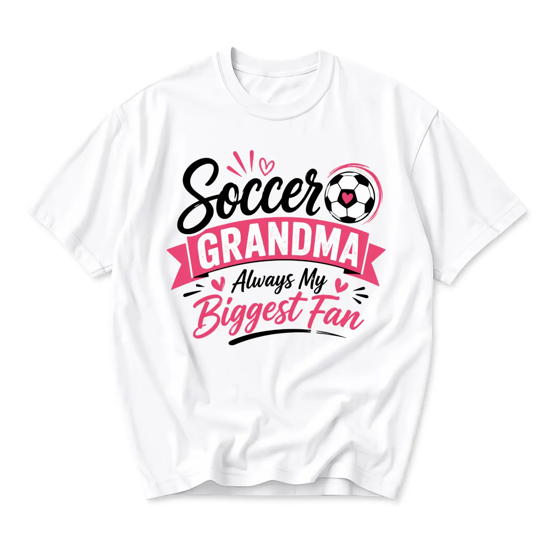 Graphic Tee Soccer Grandma Always My Biggest Fan Unisex Cotton Crew Neck