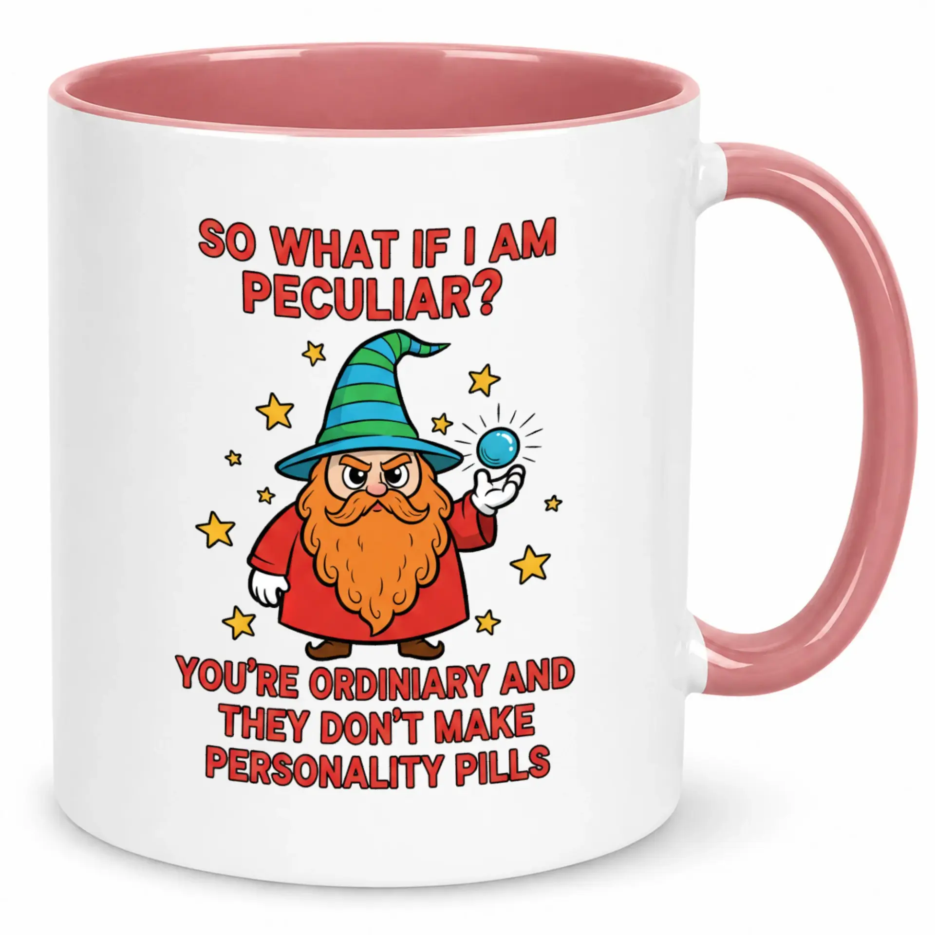 Funny Peculiar Wizard Ceramic Coffee Mug Sarcastic Unique Personality Beverage Cup for Home Office Tea Drinkware Gift