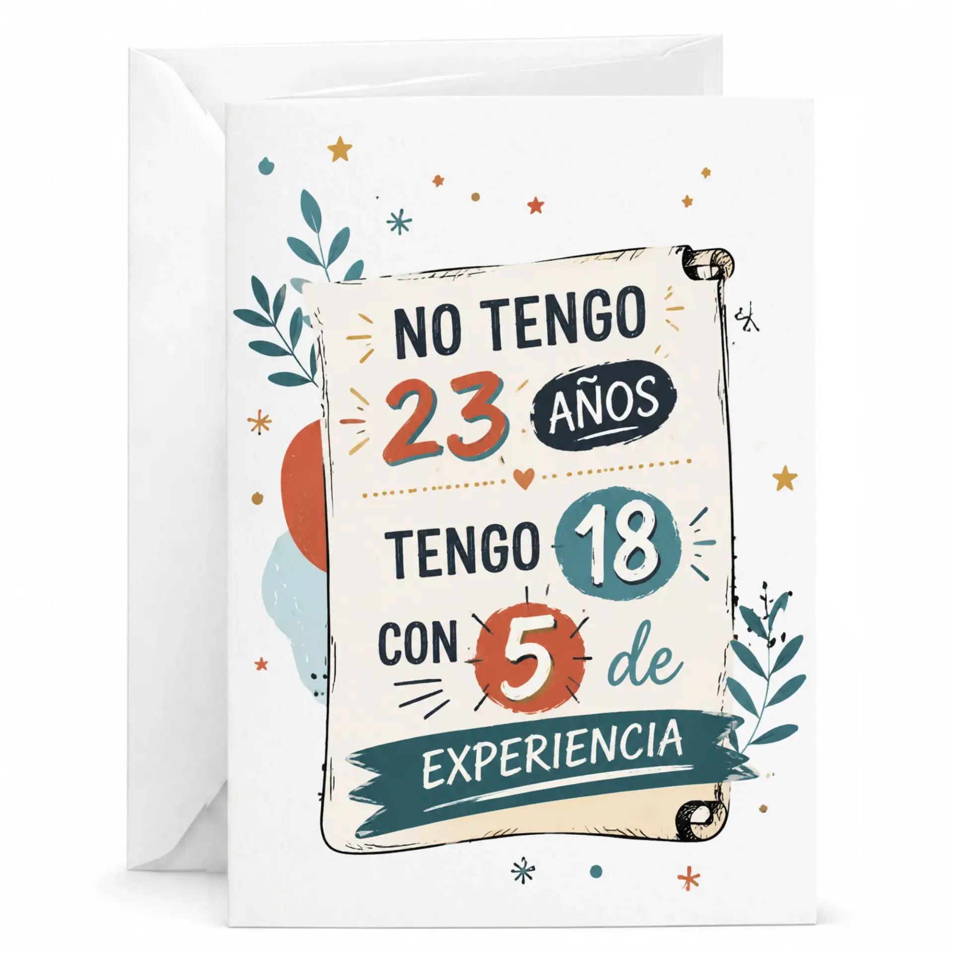Funny Birthday Card for 23rd Birthday Party Humor Greeting Card with Envelope for Friend or Family Member