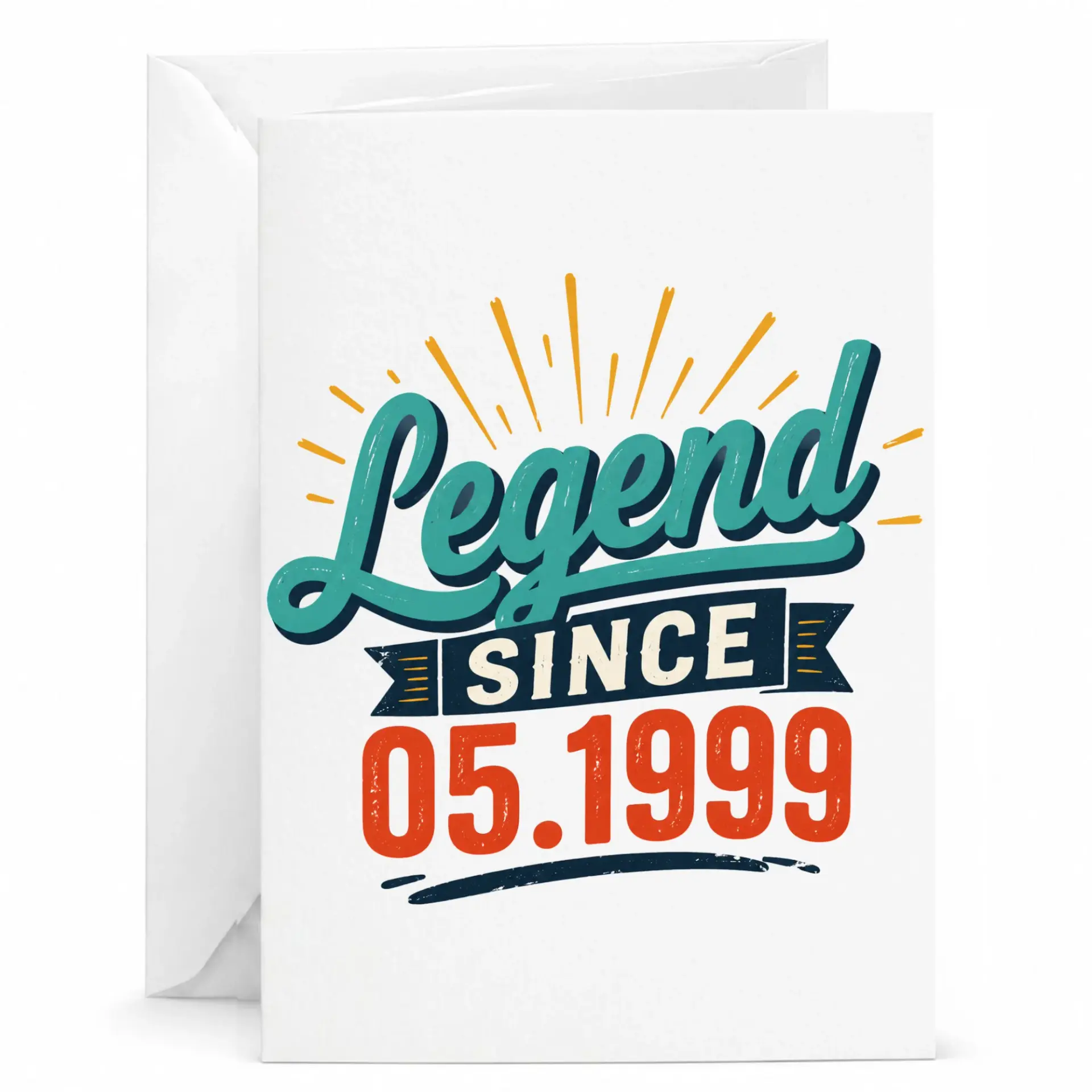 Greeting Card Legend Since 05.1999 Birthday Card for Him or Her Milestone Anniversary Celebration Note