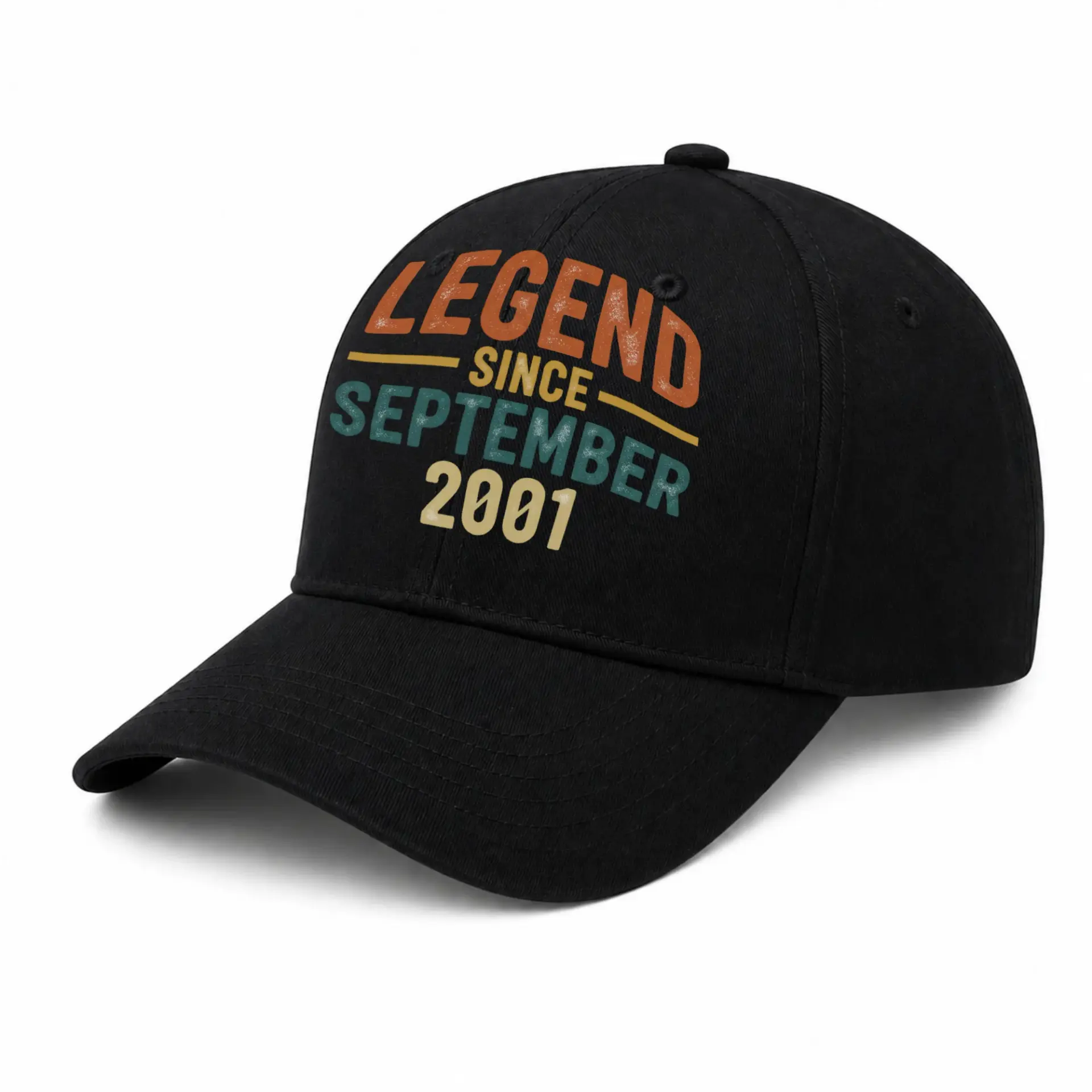 Baseball Cap Legend Since September 2001 Vintage Style Embroidered Hat