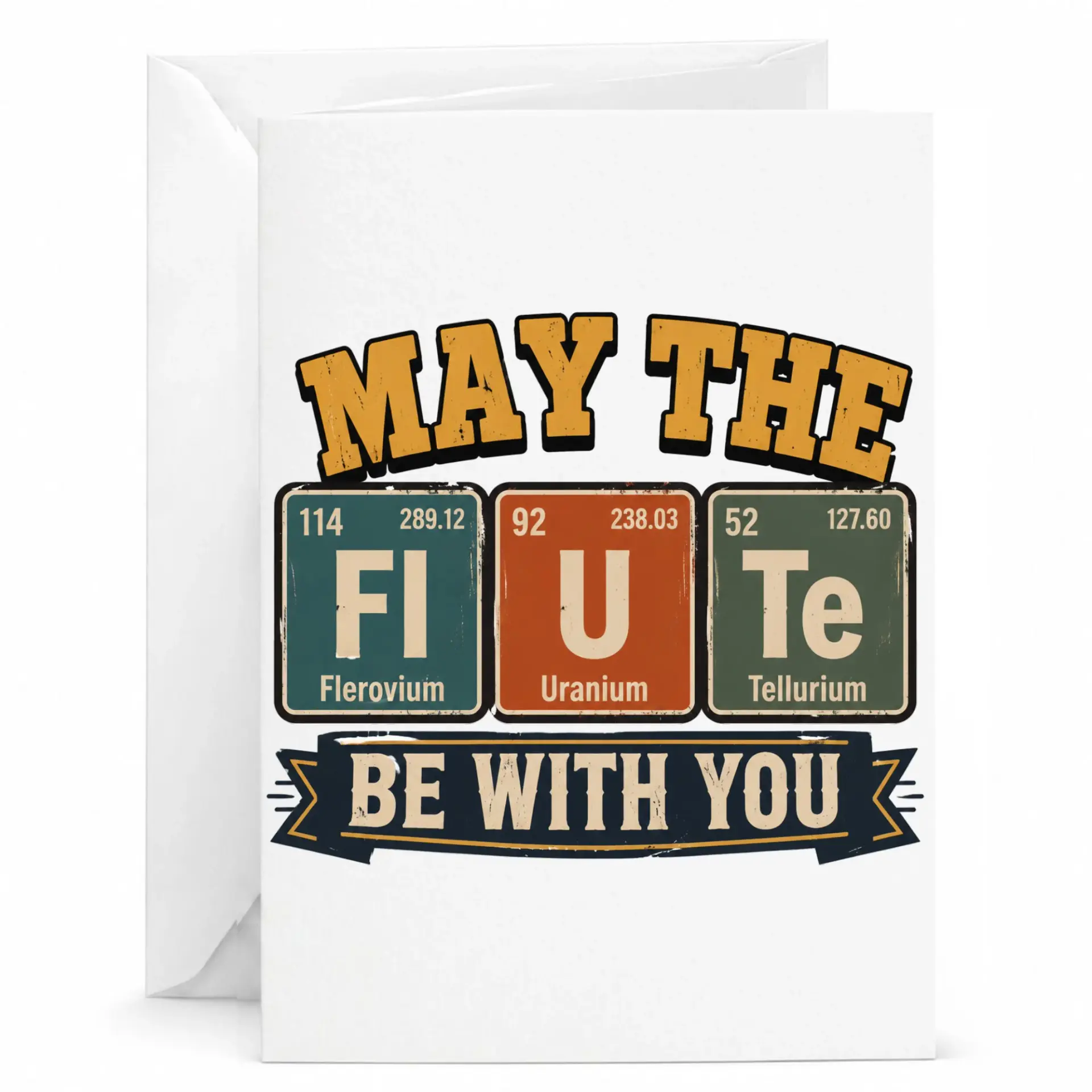 Funny Science Chemistry Greeting Card Periodic Table Wordplay Pun Design for Birthday Anniversary Holiday Encouragement