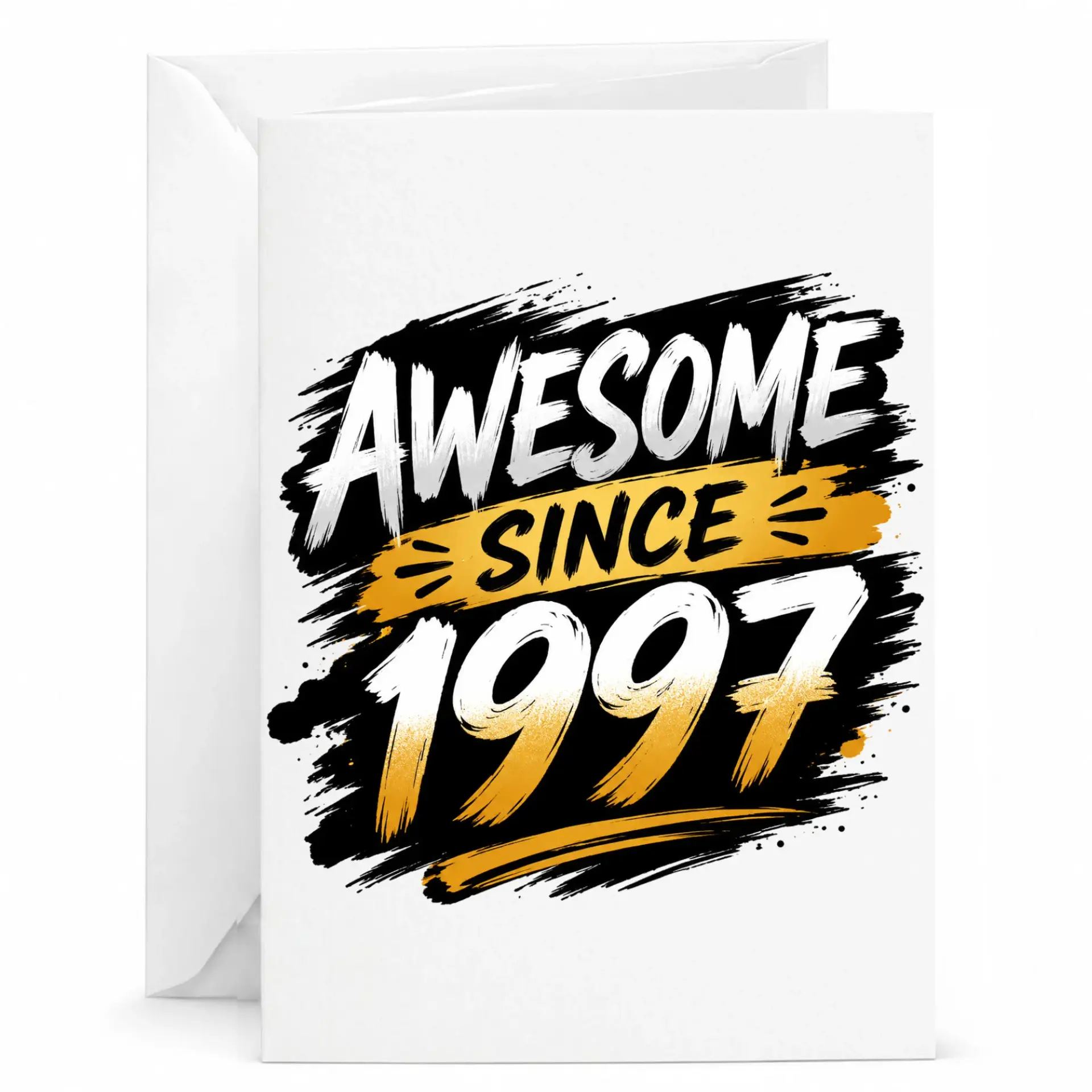 Birthday Card Awesome Since 1997 Greeting Card with Envelope for Milestone Anniversary or Celebration