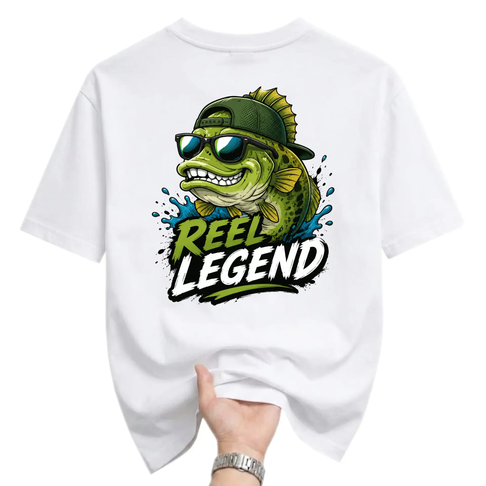 T-shirt Reel Legend Graphic Tee Funny Fishing Shirt for Men and Women Casual Crew Neck Cotton Apparel Anglers