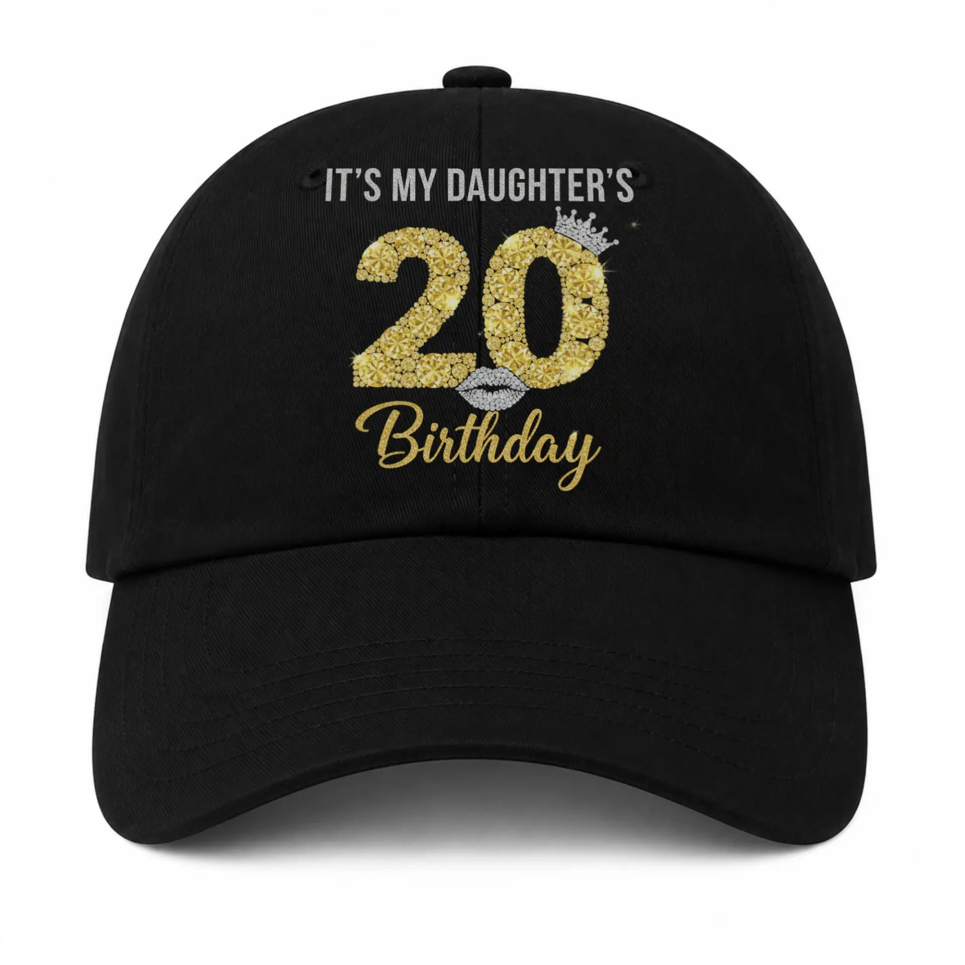 Vinyl Sticker Pack Featuring Elegant Number Twenty Design with Decorative Crown and Lips for Birthday Celebration
