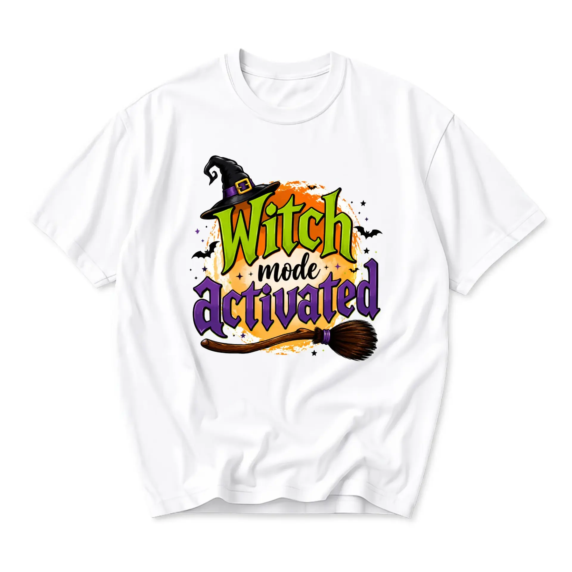 Funny Shirt Witch Mode Activated Graphic Tee Seasonal Holiday Apparel for Casual Wear and Daily Self Expression