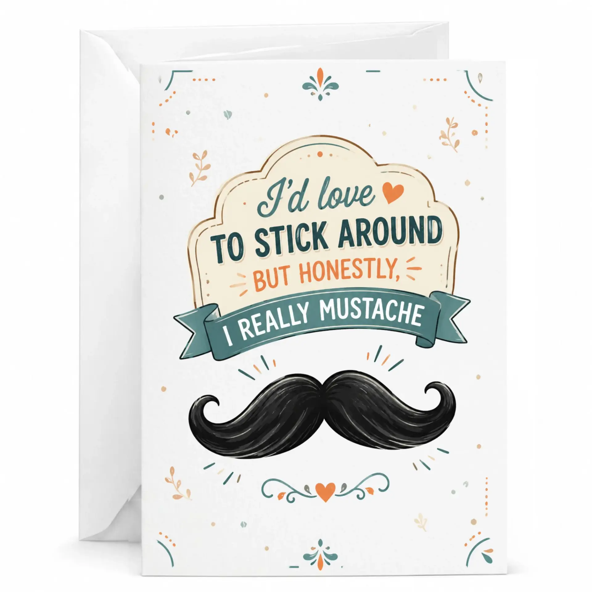 Funny Greeting Card Punny Humor Farewell or Encouragement Note 5x7 Folded with Envelope