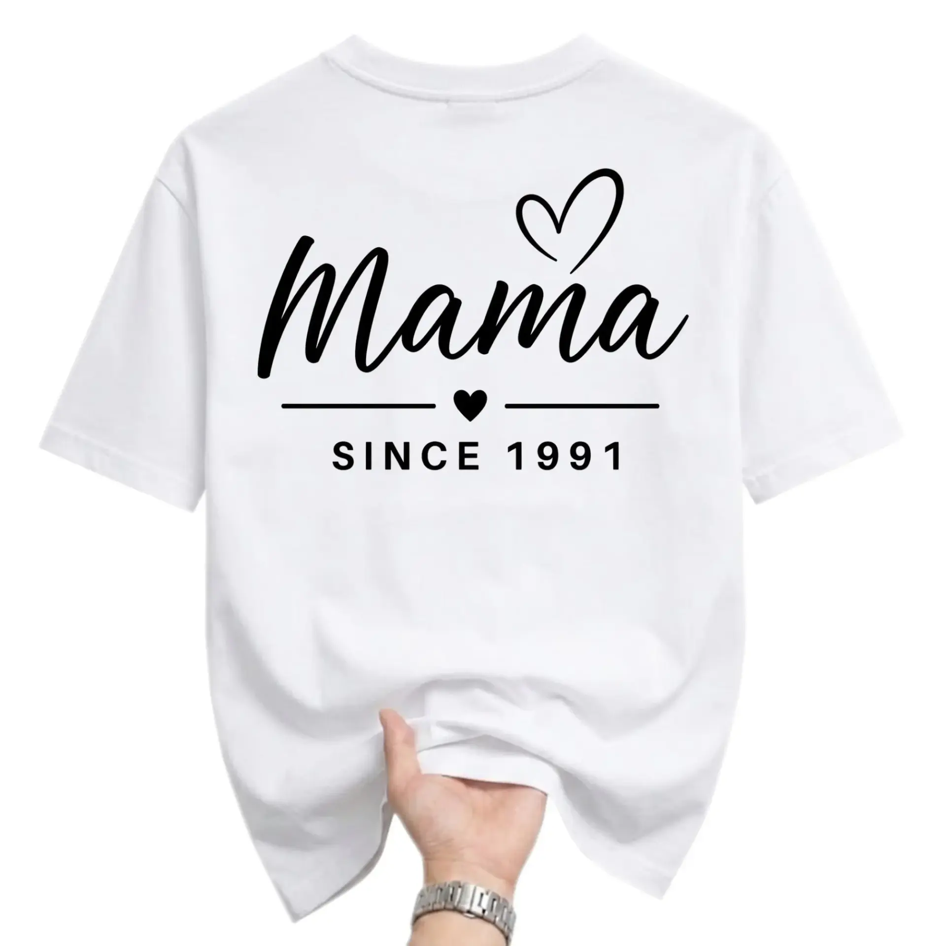 Graphic Tee Mama Since 1991 Casual Unisex Shirt Short Sleeve Crew Neck