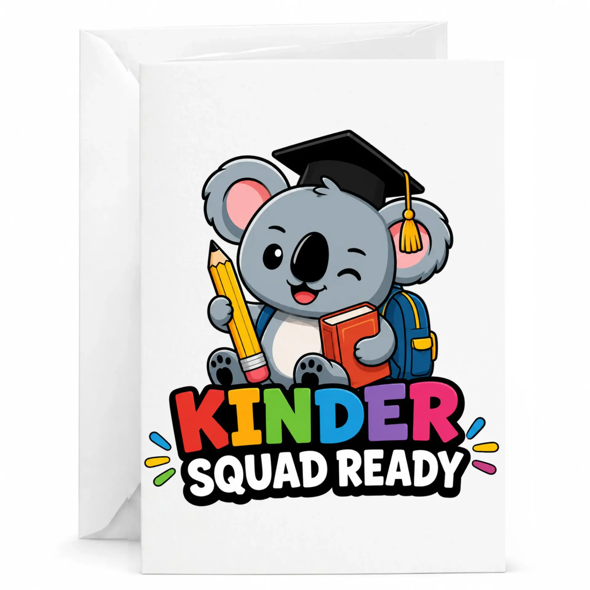Personalized Greeting Card Featuring Cute Koala Character Design