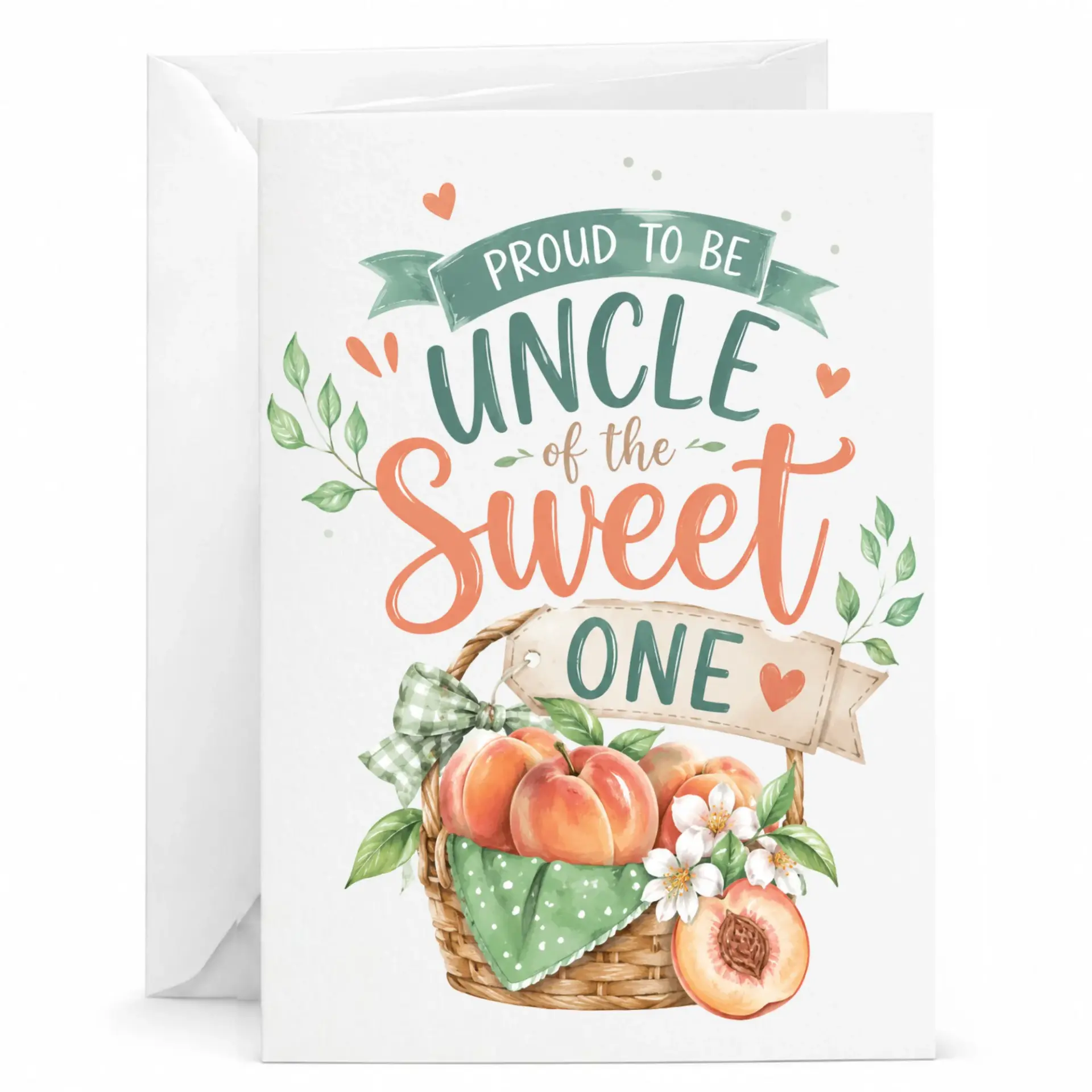 Greeting Card for Uncle Featuring Illustration Sweet One Themed Design Family Occasions and Celebrations