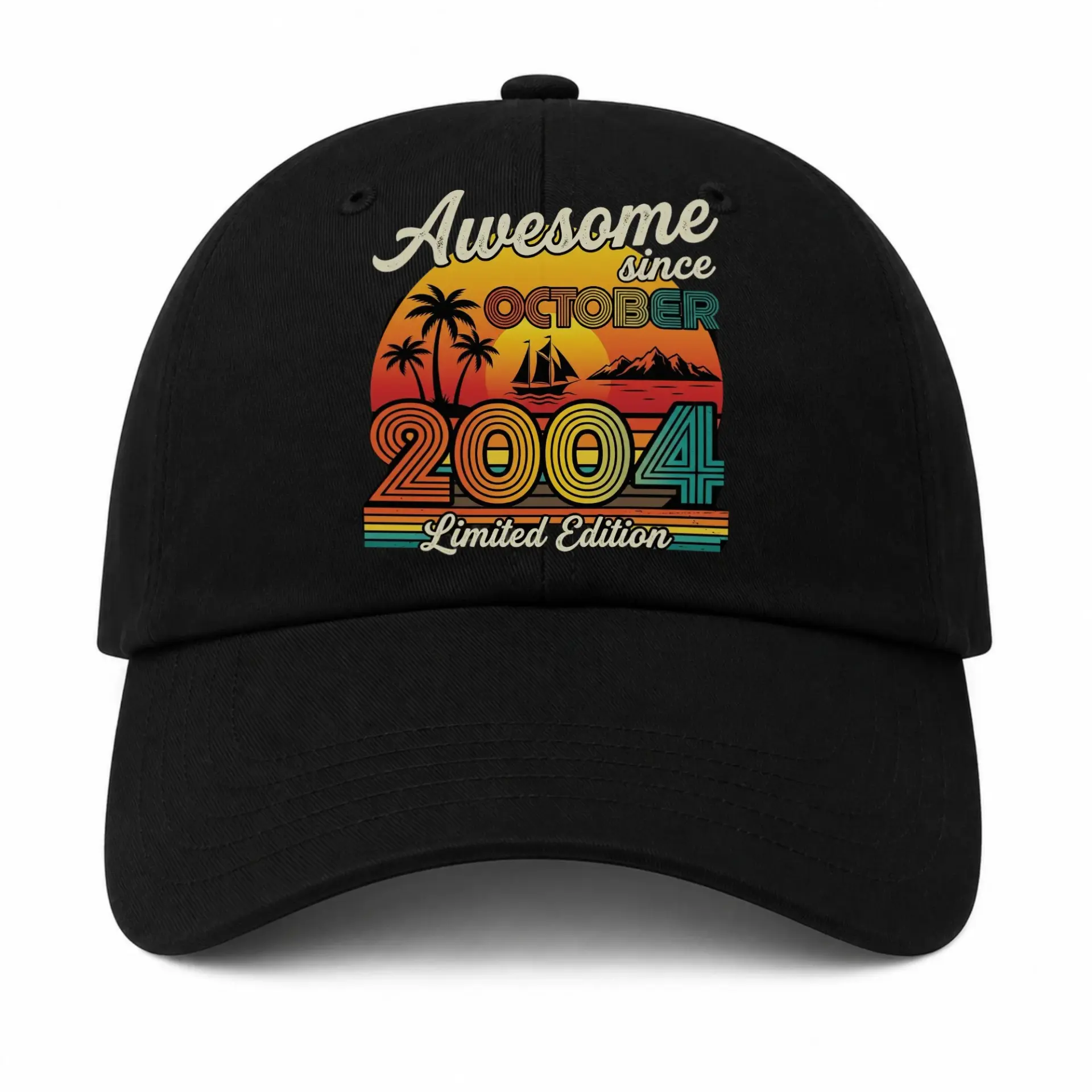 Baseball Cap Awesome Since October 2004 Vintage Style Graphic Dad Hat