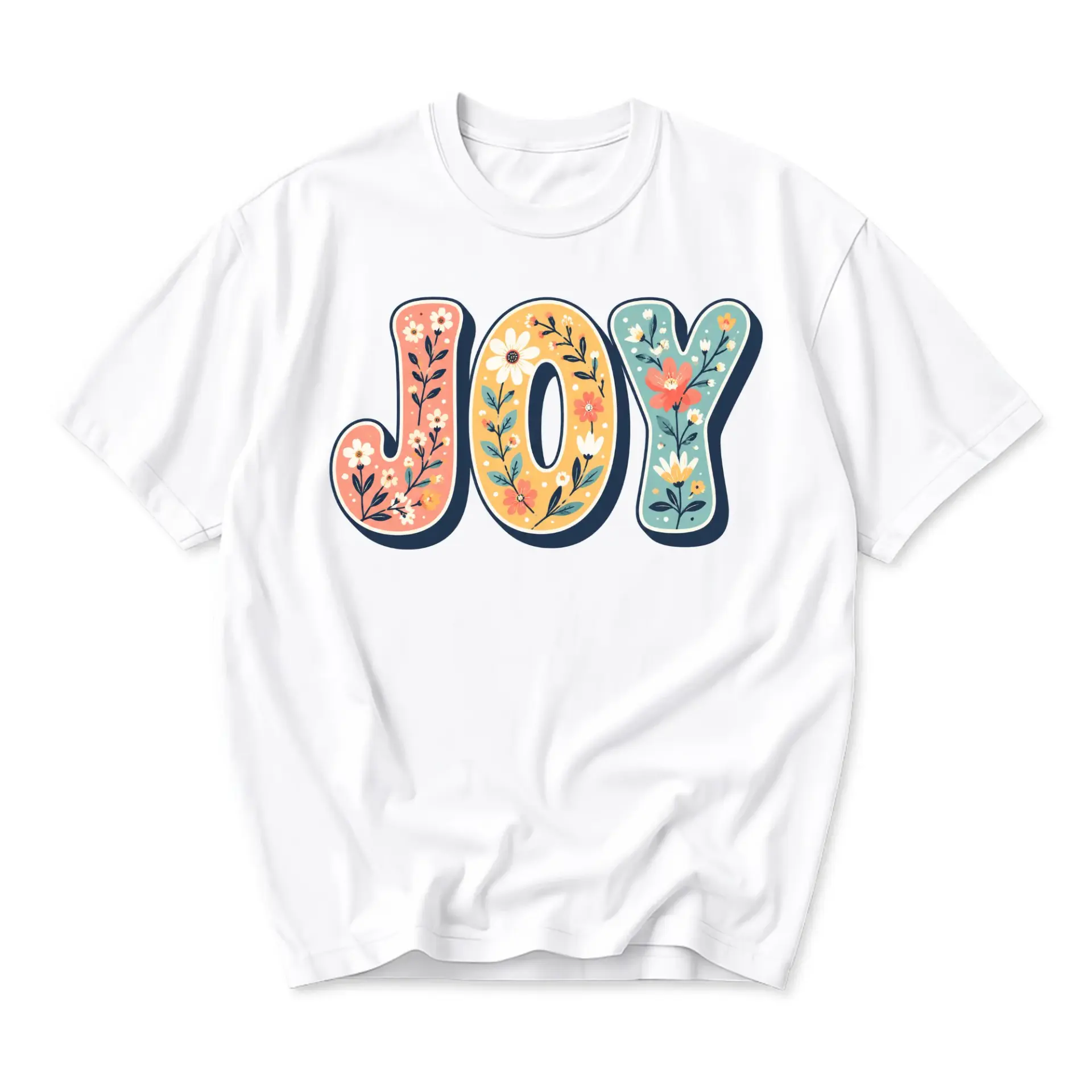 Graphic Floral Typography Print Unisex Crew Neck Casual Everyday Short Sleeve Cotton Blend Shirt White