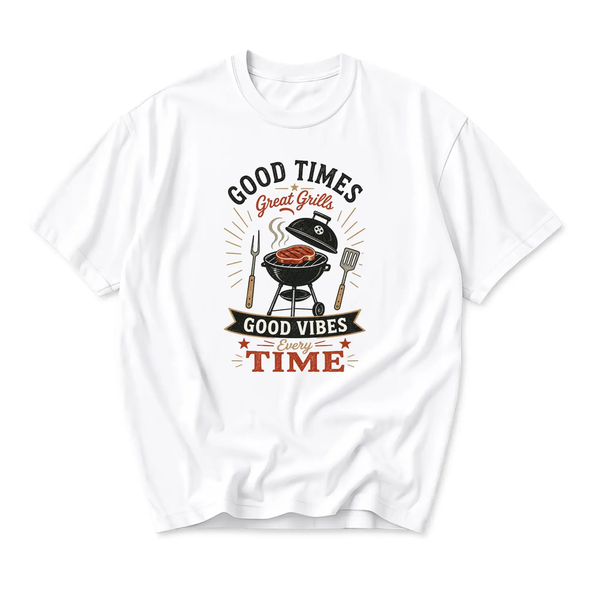 Funny Shirt Good Times Great Grills Graphic Tee Unisex Casual Apparel for Barbecue Lovers and Summer Cookout Events