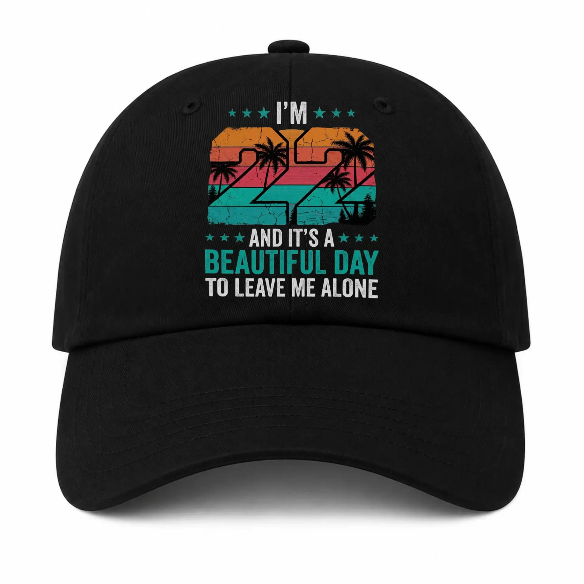 Baseball Cap 22nd Birthday Retro Tropical Style Vintage Graphic Hat