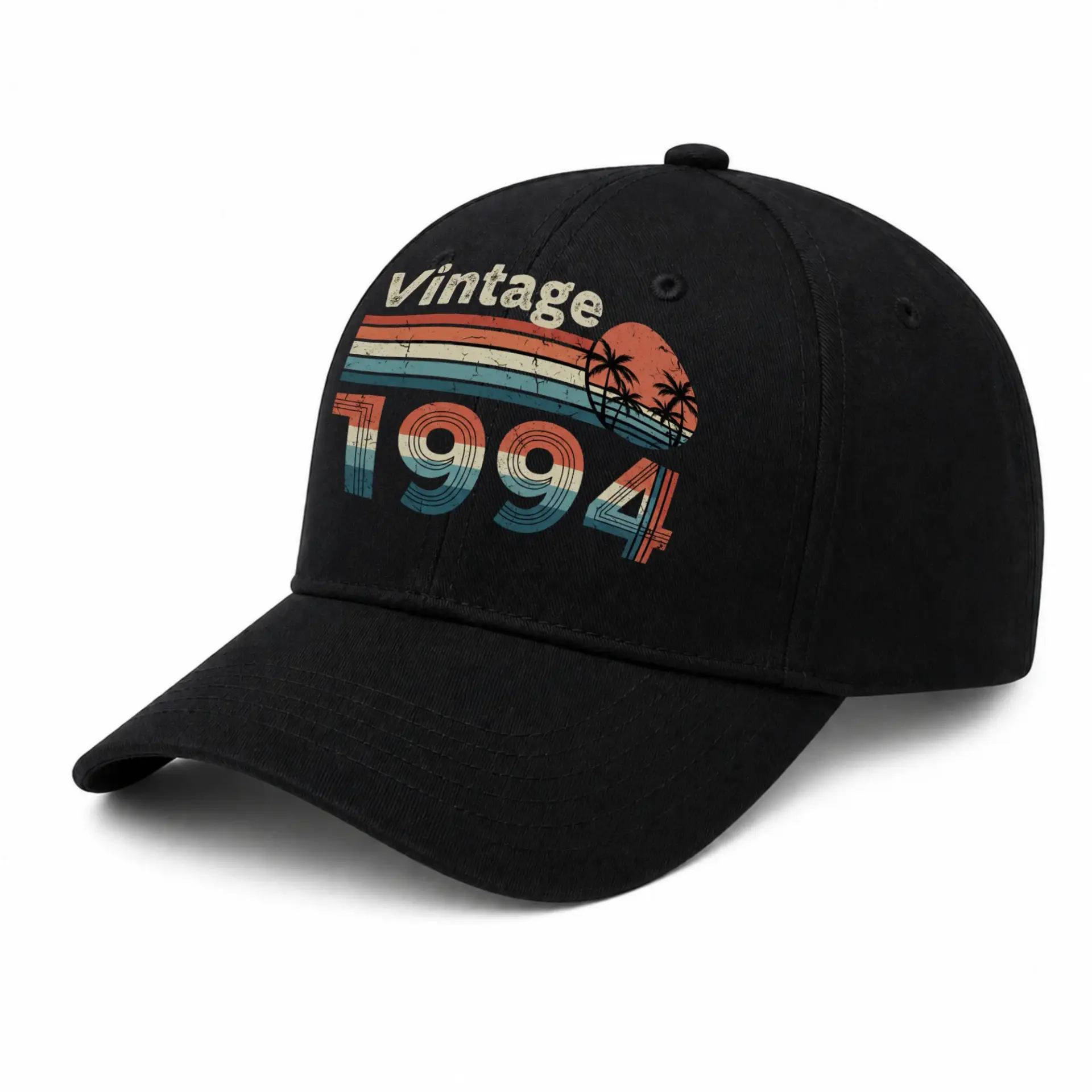 Baseball Cap Vintage 1994 Retro Sunset Palm Tree Graphic Summer Hat