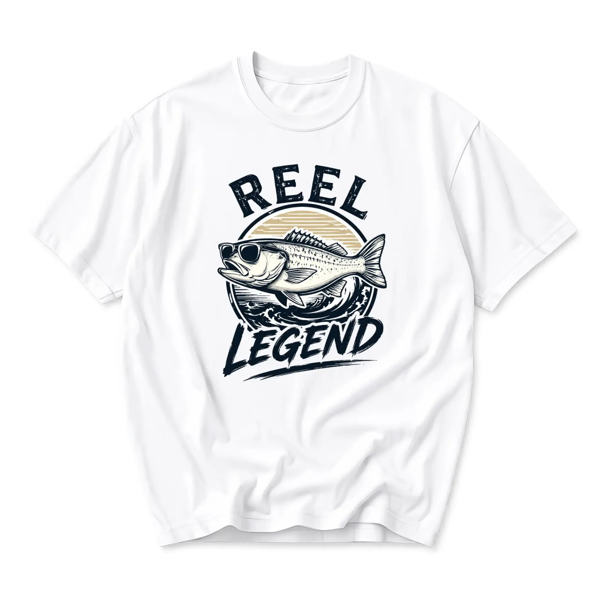 Graphic Tee Reel Legend Funny Fishing Shirt Unisex Crew Neck Apparel for