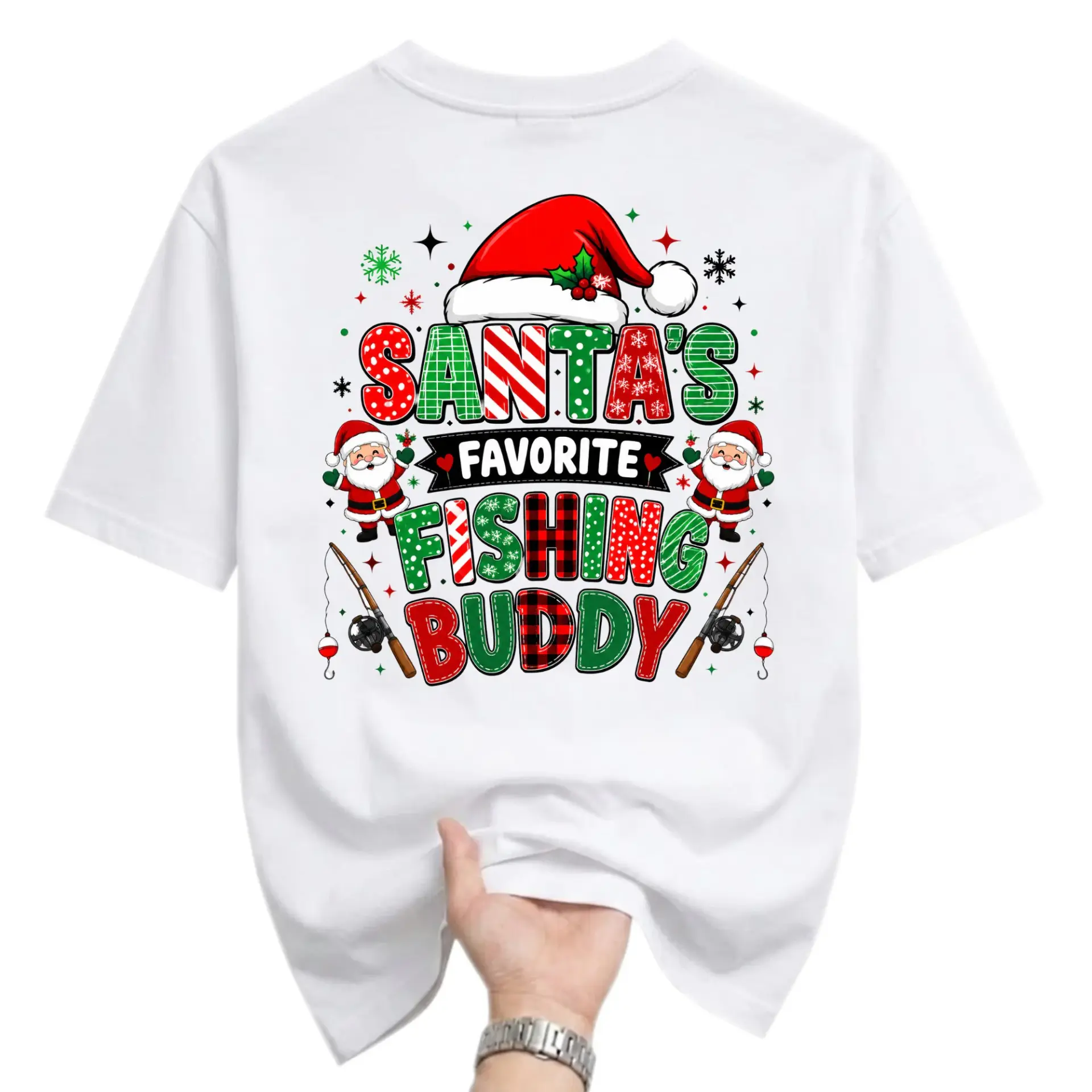 Funny Shirt Fishing Graphic Tee Holiday Seasonal Casual Short Sleeve Unisex Cotton Crew Neck Top