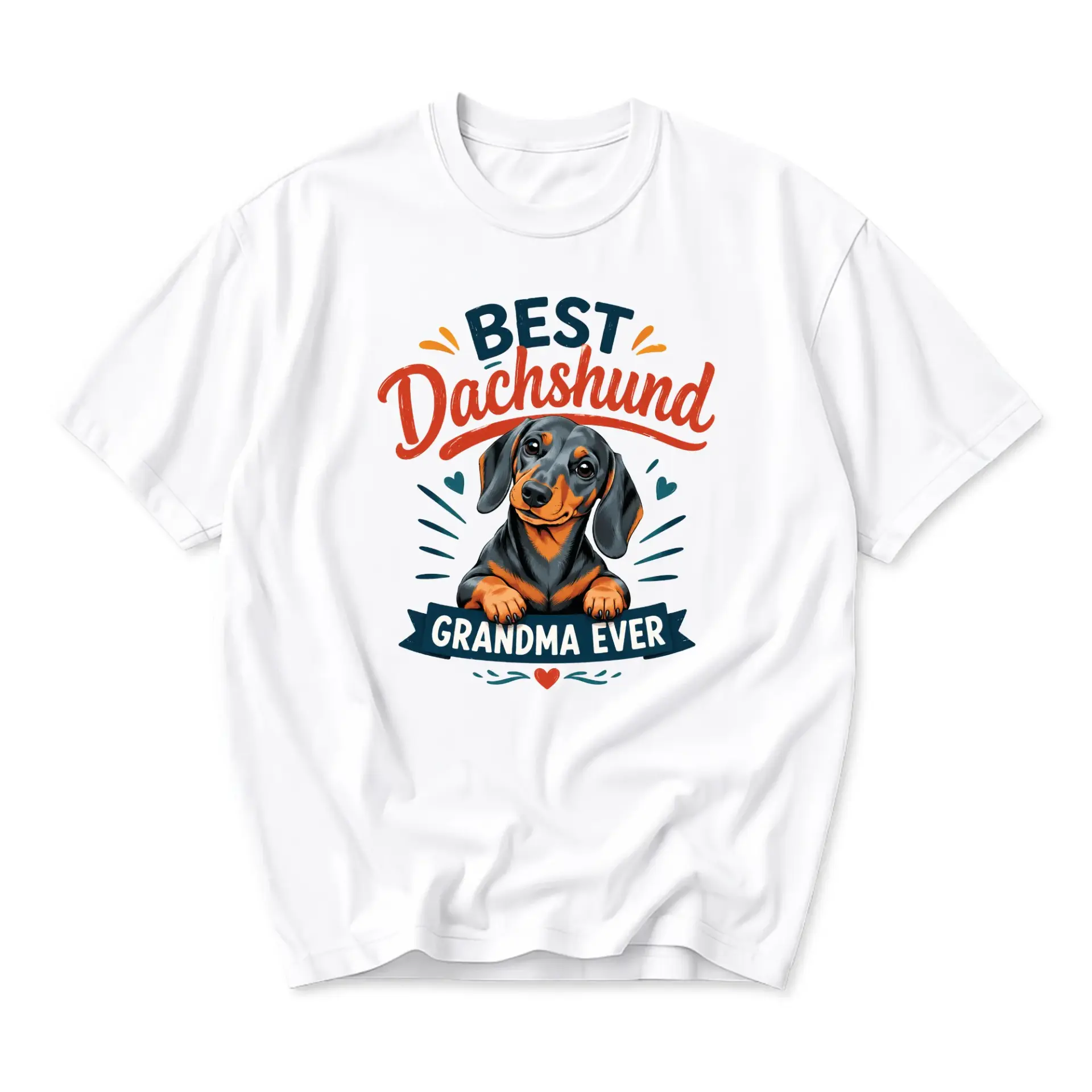 Graphic Tee Best Dachshund Grandma Dog Lover Unisex Crew Neck Cotton Blend