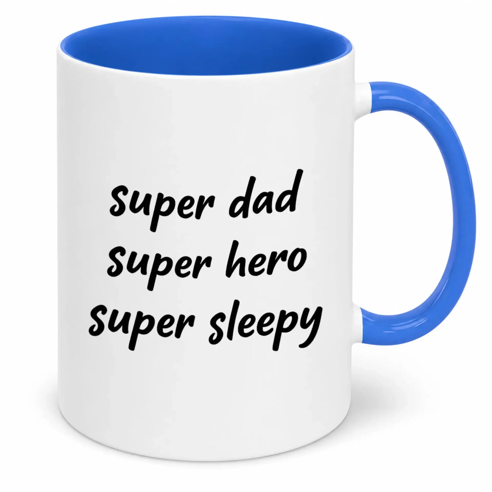 Funny Dad Coffee Mug for Super Heroes Ceramic Beverage Cup with 'super Sleepy' Design Unique Father's Day Gift Idea