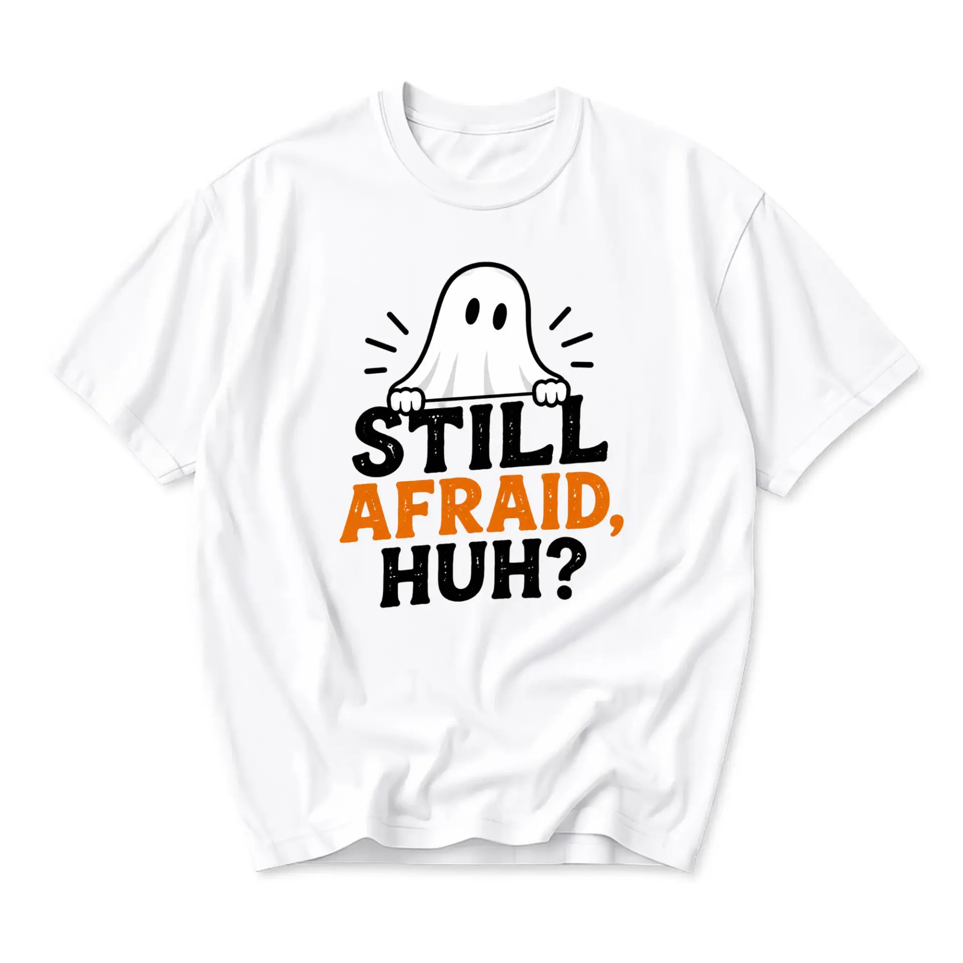 Funny Shirt Unisex Graphic Printed T-Shirt Featuring a Playful Ghost Design for Casual Wear and Everyday Expression