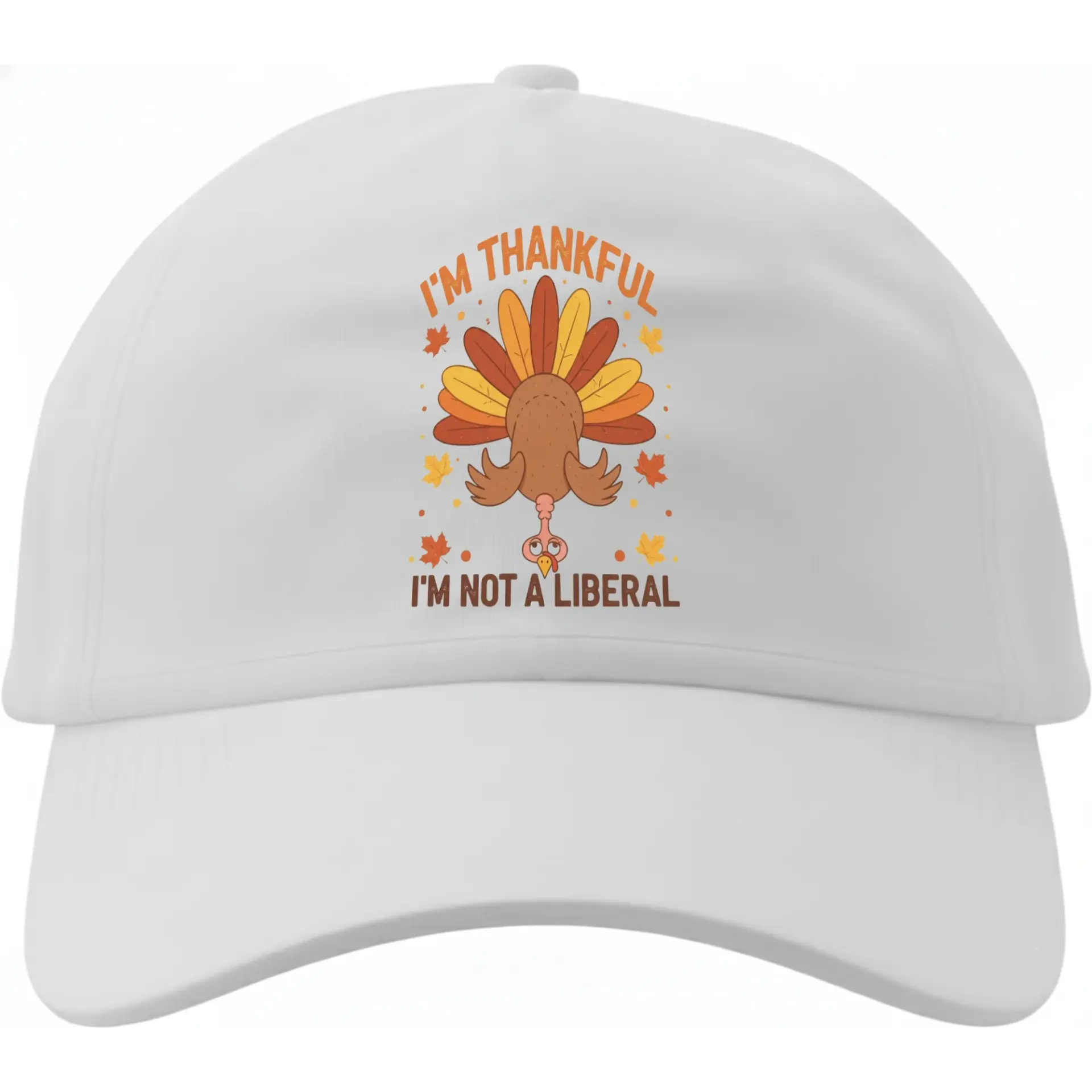 Baseball Cap Funny Thanksgiving Turkey Graphic Hat Cotton Blend Adjustable Low Profile Crown for Casual Everyday Wear