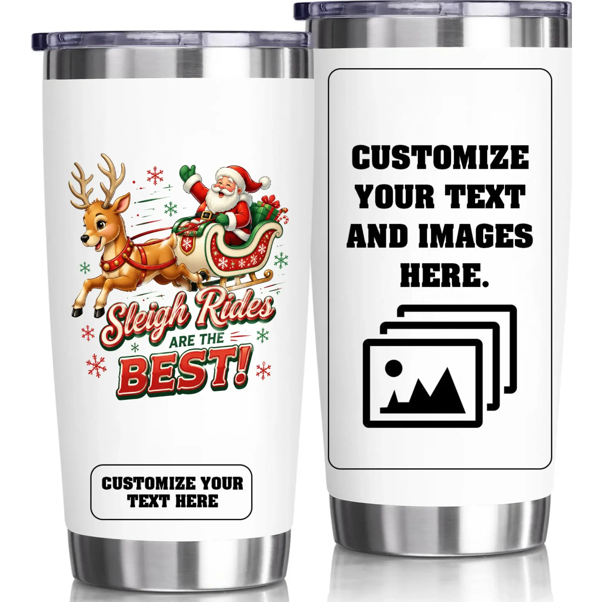 Risk: the Design Includes a Depiction of a Character (santa Claus) Which Is a Protected Cultural Figure Often Associated with Licensed Property, and the Prompt Implies Customization over Copyrighted Imagery.
