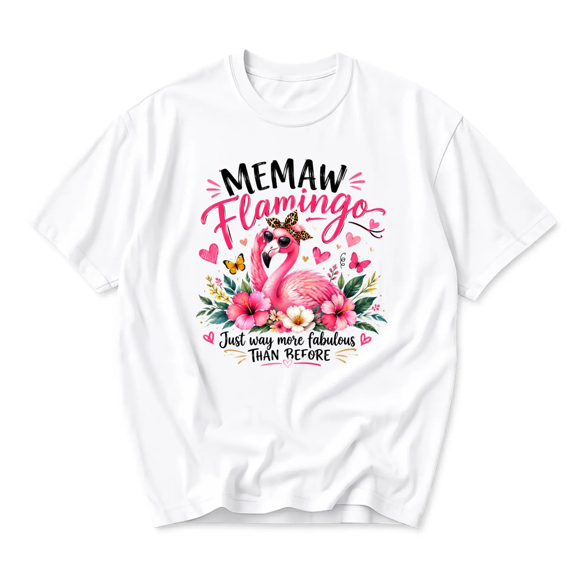 Graphic Tee Memaw Flamingo Just Way More Fabulous Than Before Unisex Crew