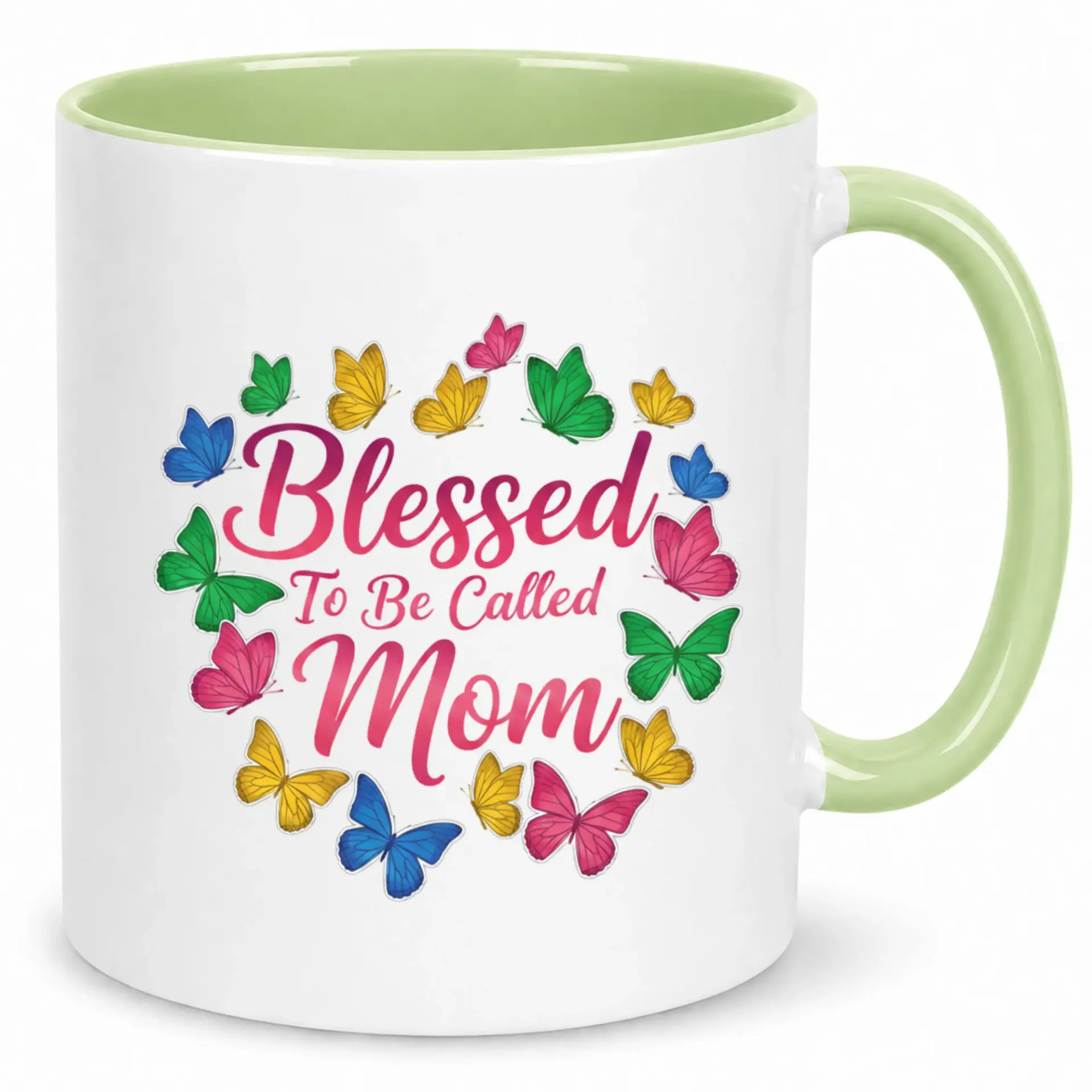 Blessed to Be Called Mom Ceramic Coffee Mug with Design Mother's Day Inspirational Drinkware Gift