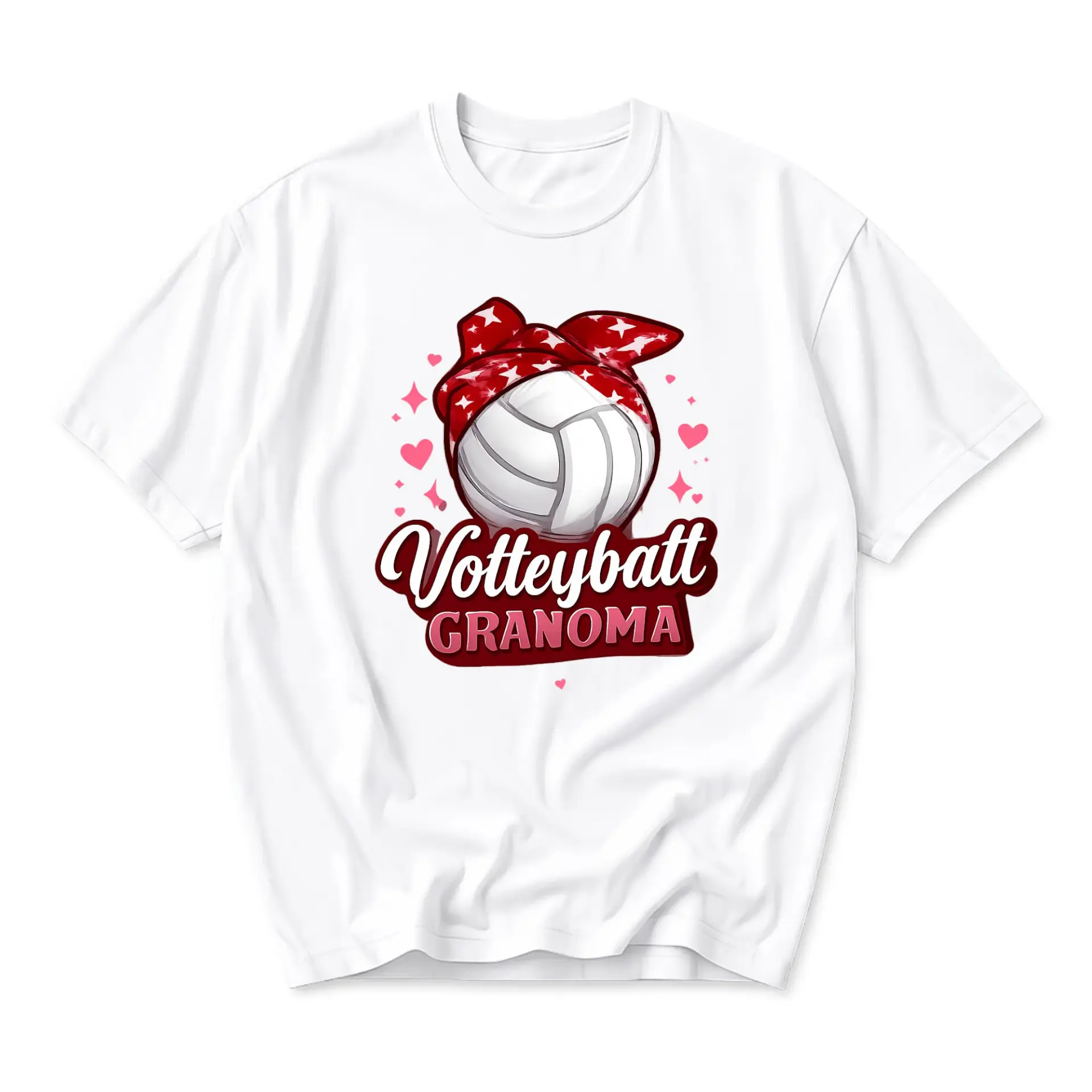 Graphic Tee Volleyball Granoma Heart Print Unisex Casual Crew Neck Soft Cotton Blend Everyday Sporty T-Shirt Top