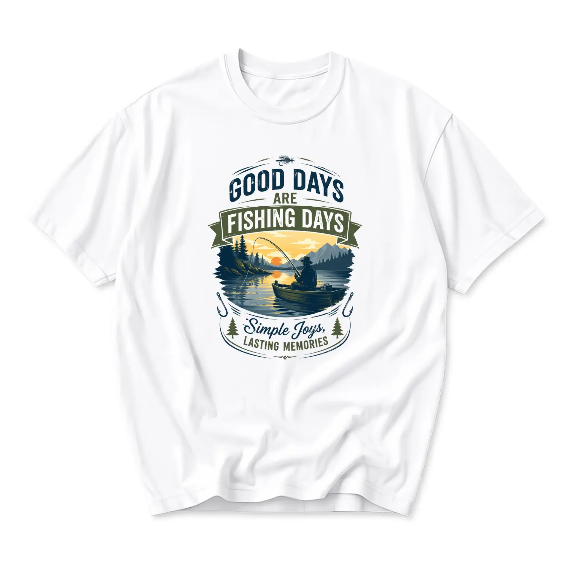 Funny Shirt Good Days Are Fishing Graphic Tee Outdoor Wilderness Lover Apparel Unisex Crew Neck Short Sleeve