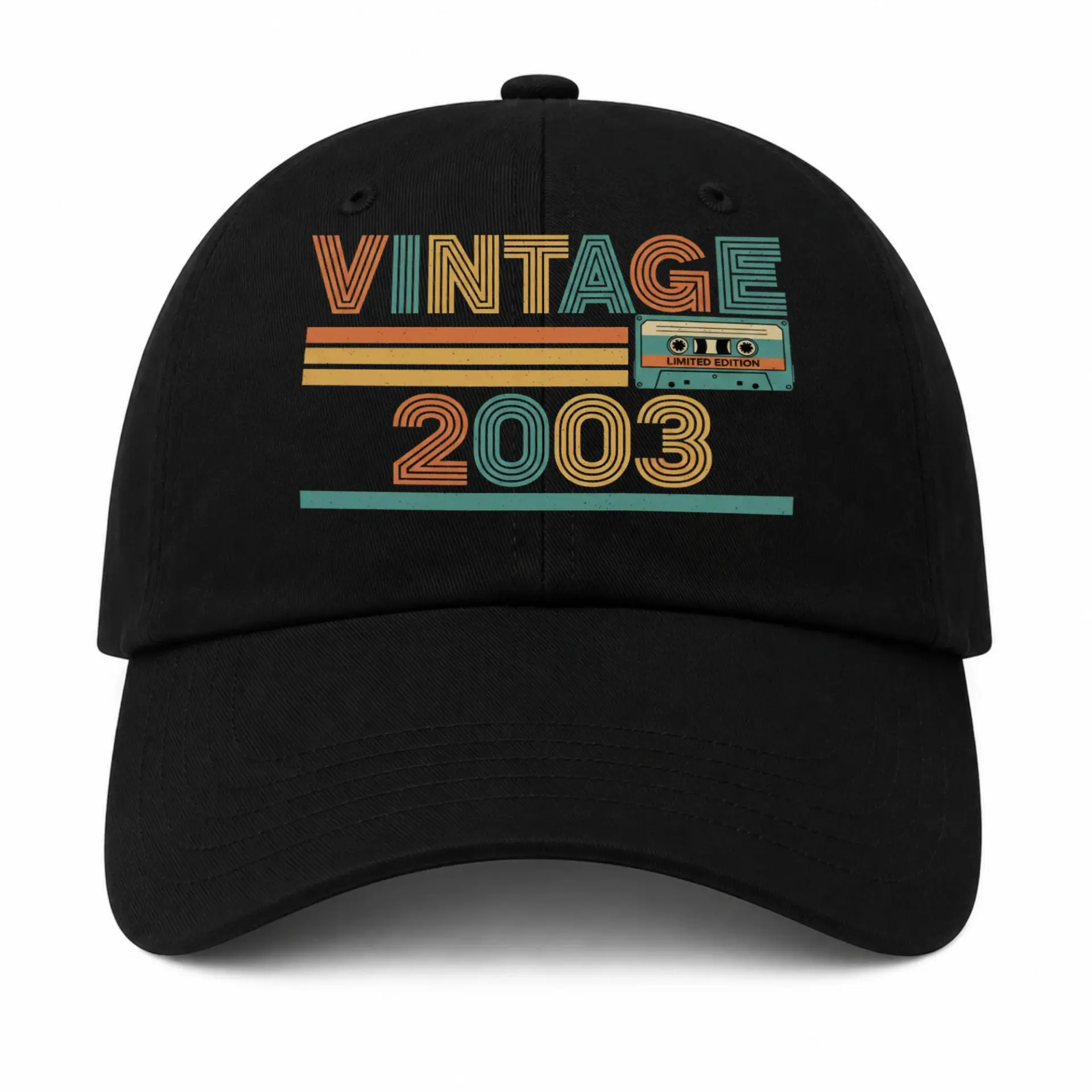 Baseball Cap Retro 2003 Cassette Tape Graphic Vintage Aesthetic Hat