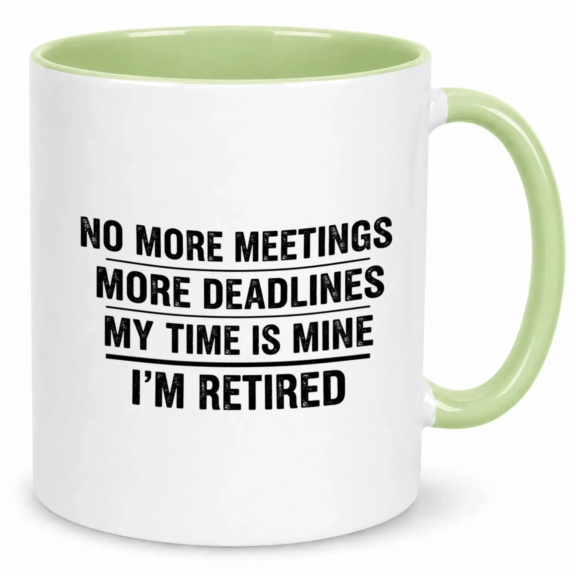 Funny Retirement Coffee Mug for Men Women Humorous 'i'm Retired' White Ceramic Tea Cup Work Stress Gift Idea