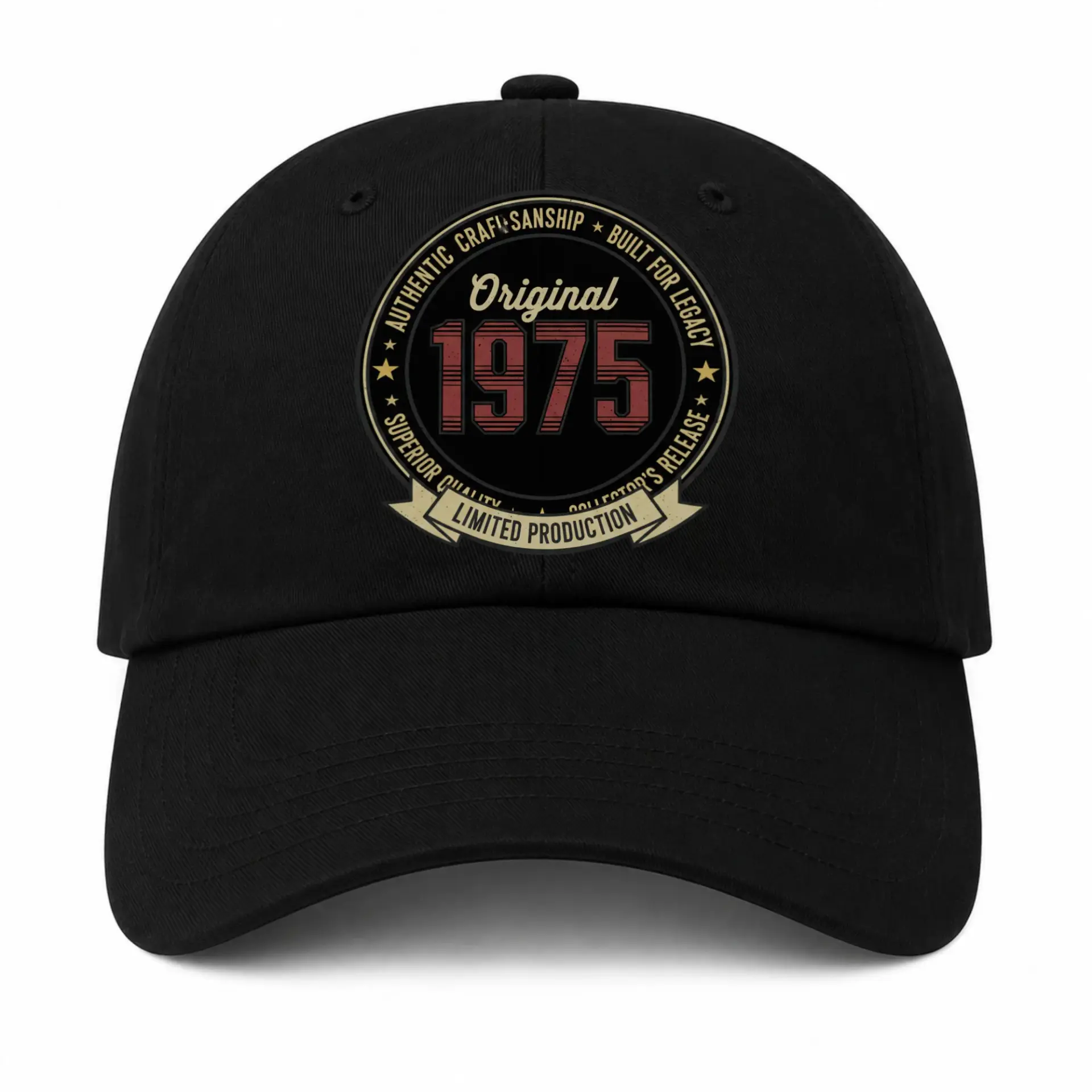 Baseball Cap Vintage 1975 Retro Birthday Gift Embroidered Cotton Hat