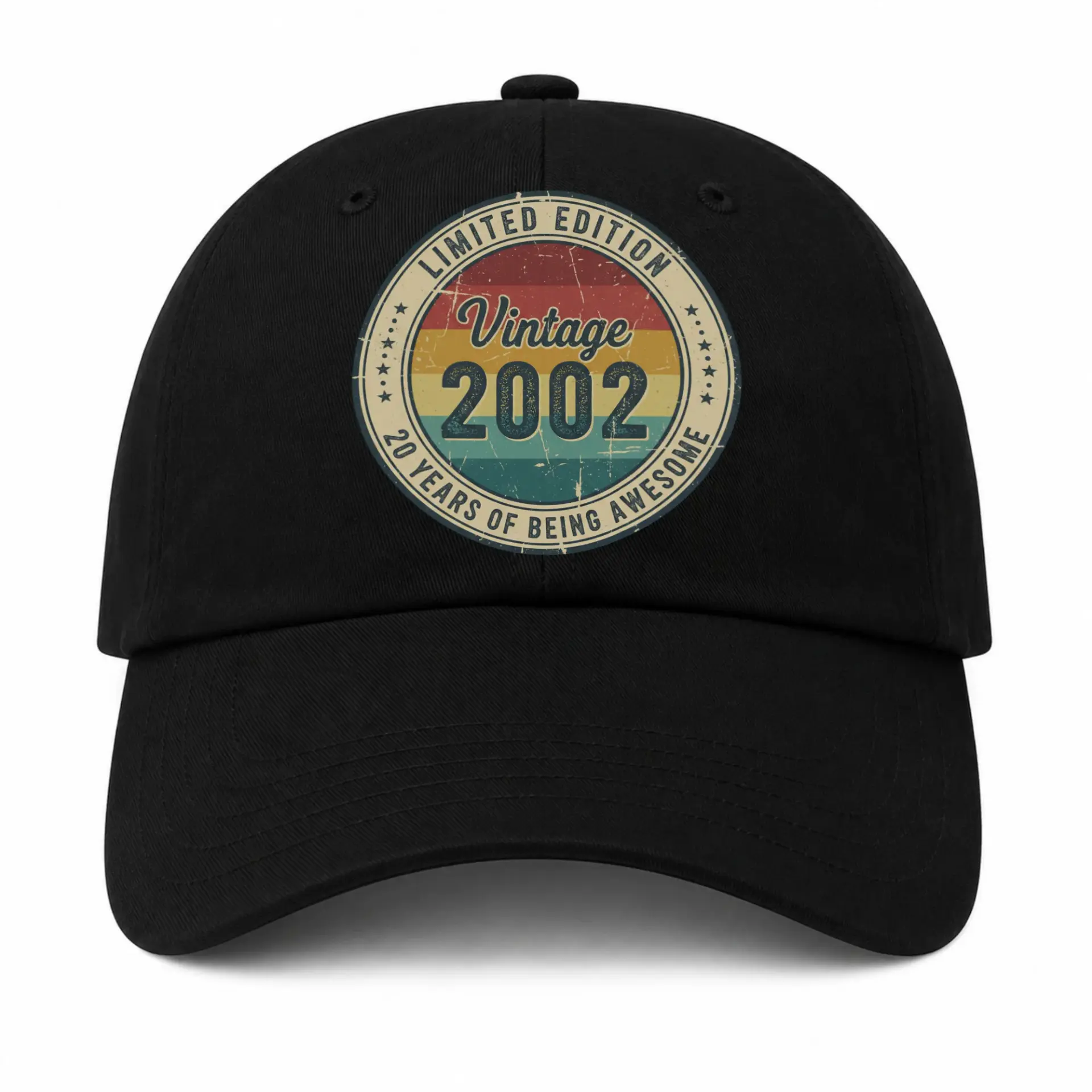 Baseball Cap Vintage 2002 Retro Graphic Embroidered Hat for Birthday