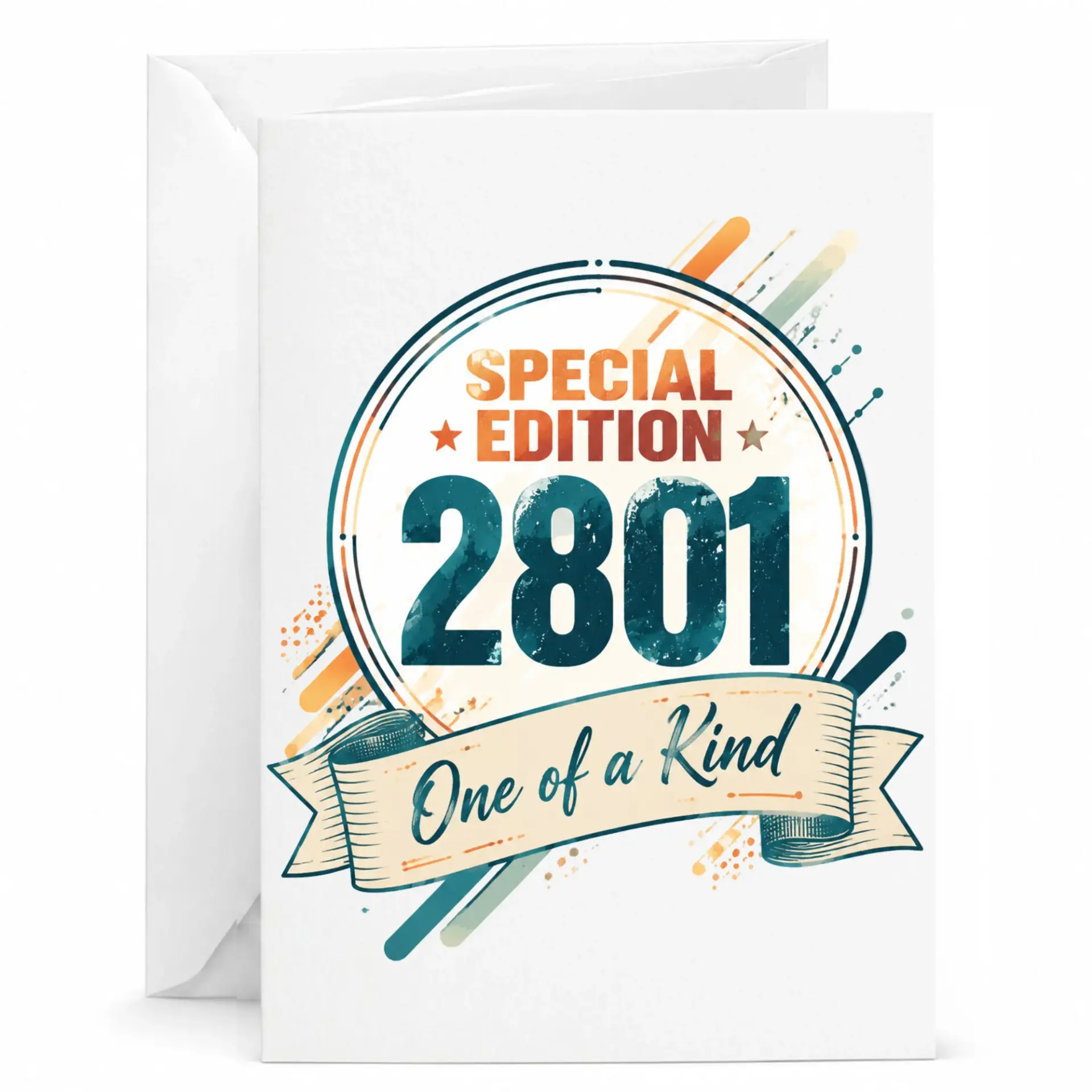Special Edition 2801 One of a Kind Greeting Card for Milestone Celebrations and Personalized Sentiments