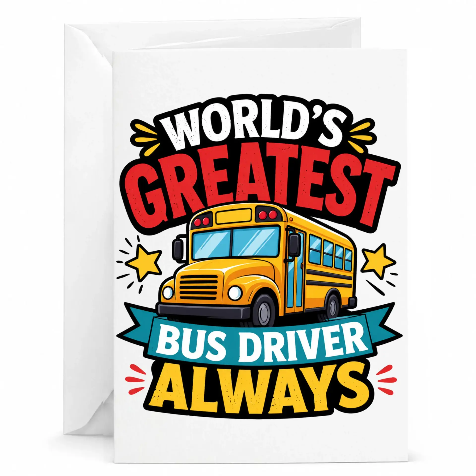 Personalized Greeting Card World’s Greatest Bus Driver Appreciation Gift