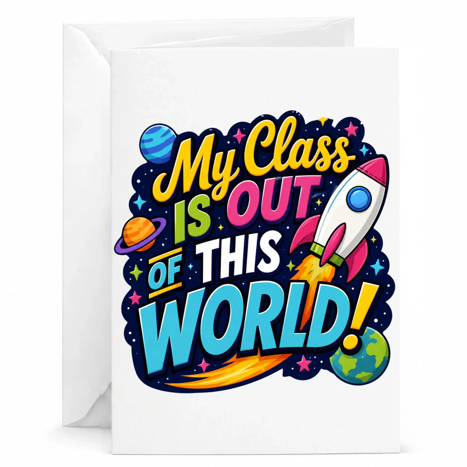 Funny Greeting Card My Is Out of This World Themed Appreciation for Professionals and Friends
