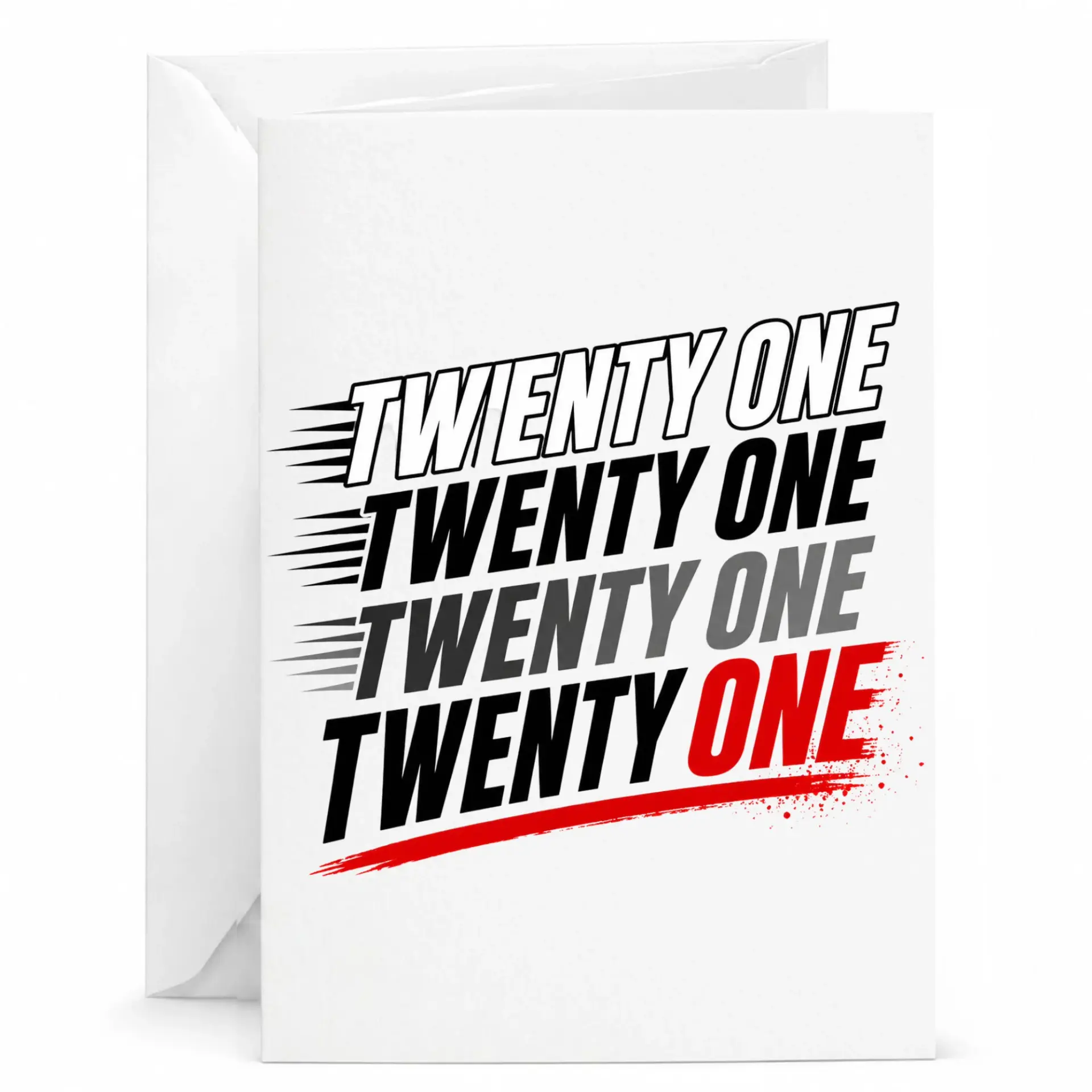 Birthday Card Twenty One Celebration Greeting Card for Milestone Twenty First Birthday Party Wishes and Congratulations