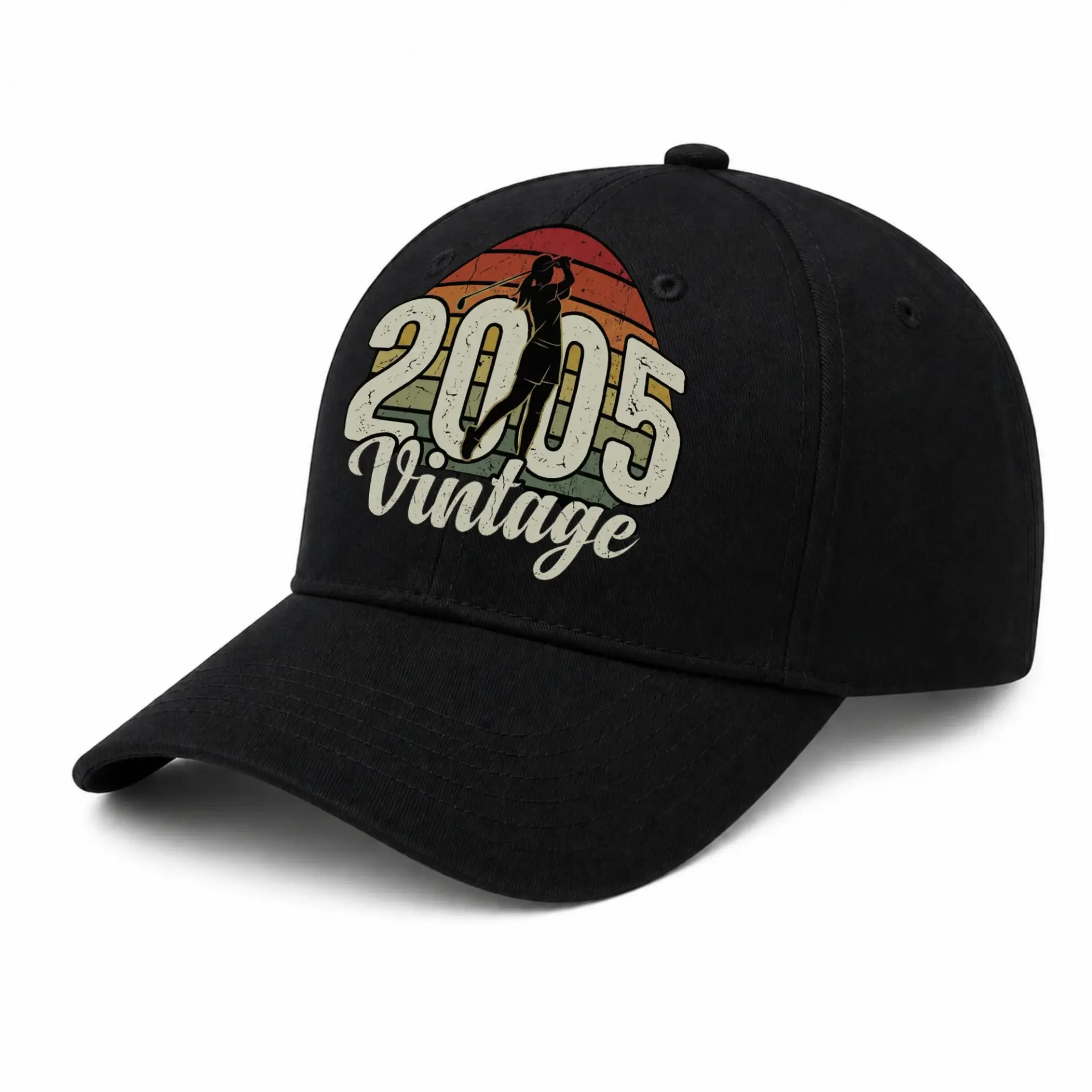 Baseball Cap Vintage Golf Theme Graphic Hat for Outdoor Activities