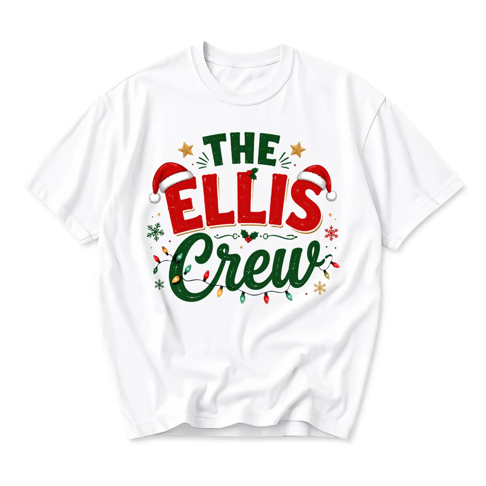 T-shirt the Ellis Crew Holiday Graphic Tee Casual Unisex Short Sleeve Shirt for Seasonal Family Events and Celebrations