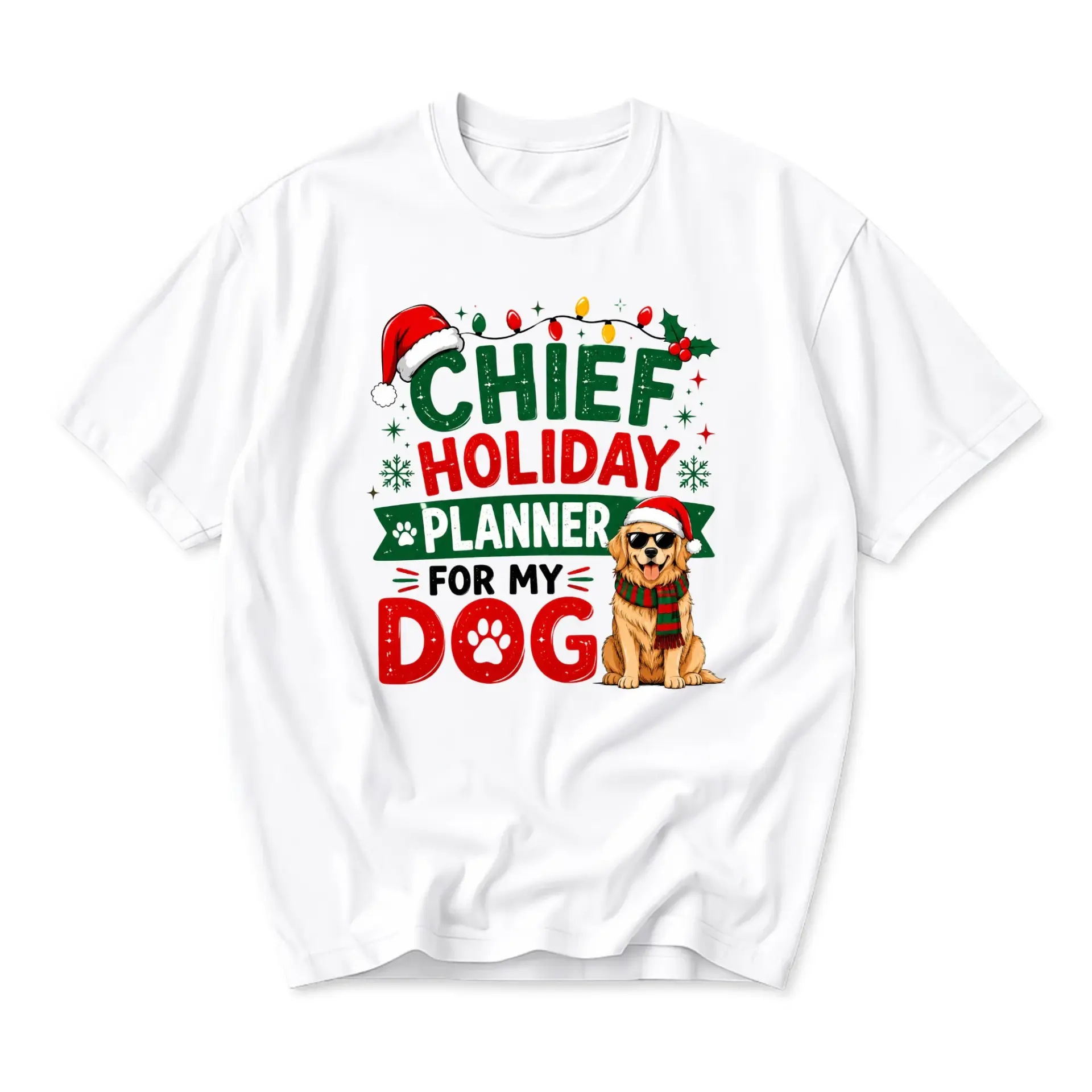 Funny Shirt Chief Holiday Planner for Graphic Tee Unisex Christmas Pet