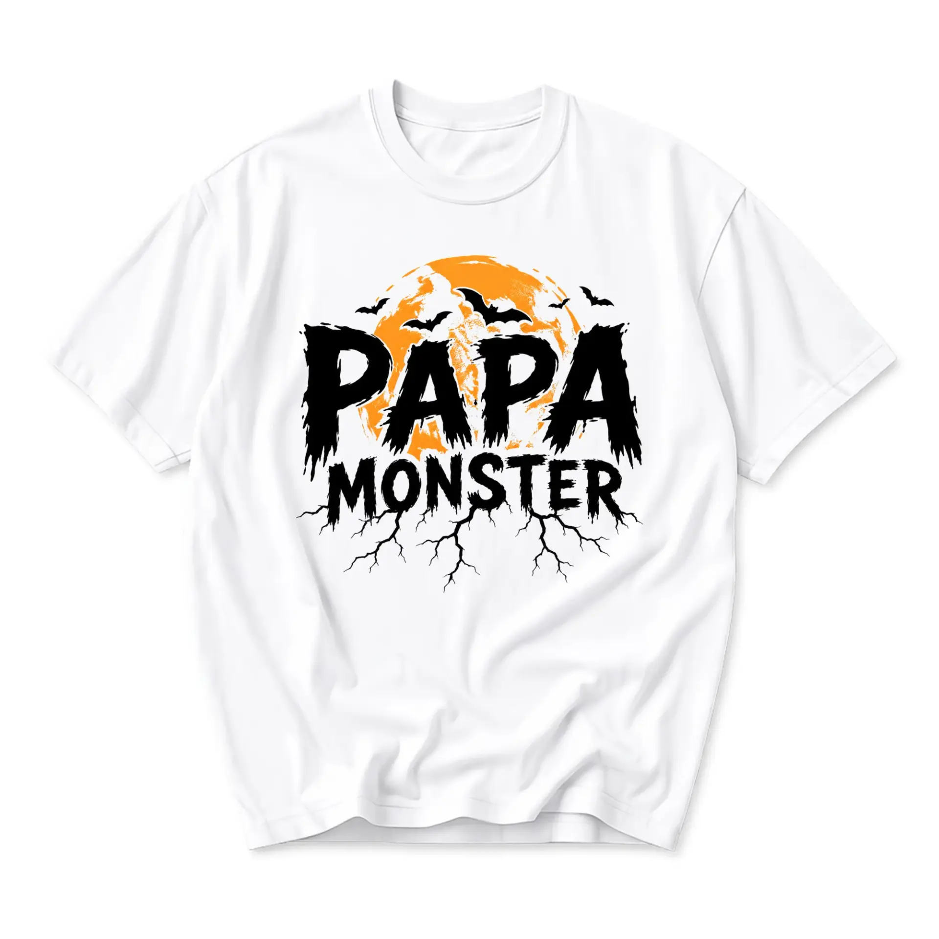 Funny Shirt Papa Monster Graphic Tee for Casual Wear Halloween Themed Apparel Soft Crew Neck Unisex Short Sleeve Top