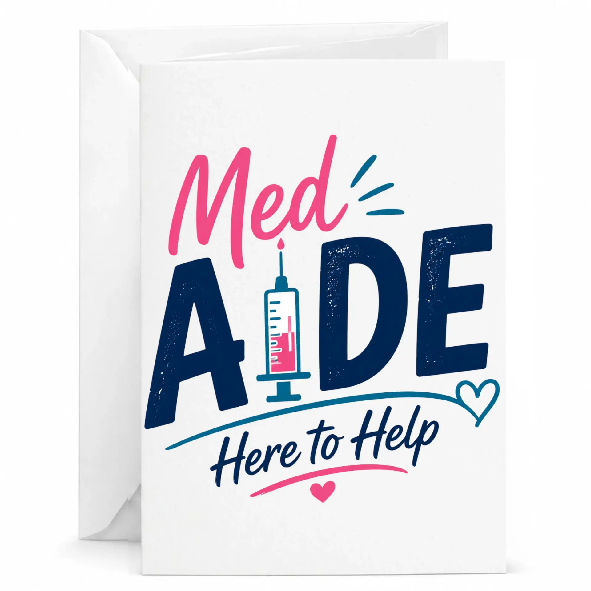 Greeting Card for Medical Aide Appreciation Professional Healthcare Worker Thank You Note for Nurses and Assistants