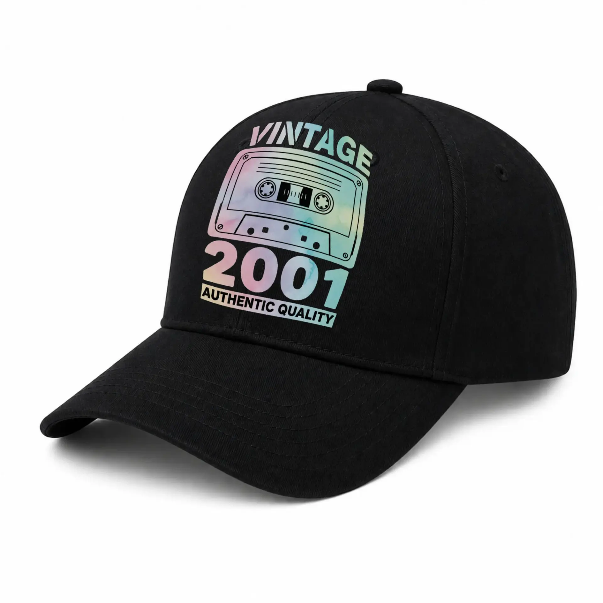 Baseball Cap Vintage Cassette Tape Graphic Hat for Casual Daily Wear