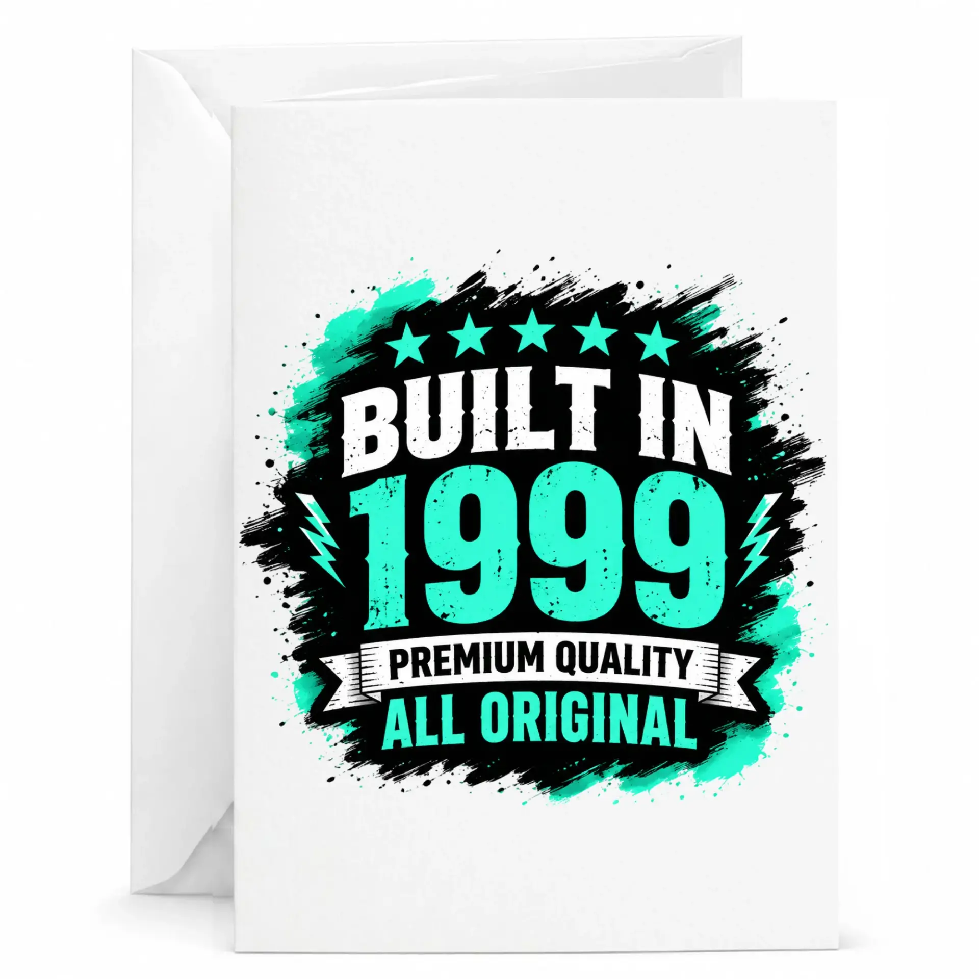 Birthday Card Built in 1999 Premium Quality All Original Vintage Style Greeting Card for Birthday Celebration