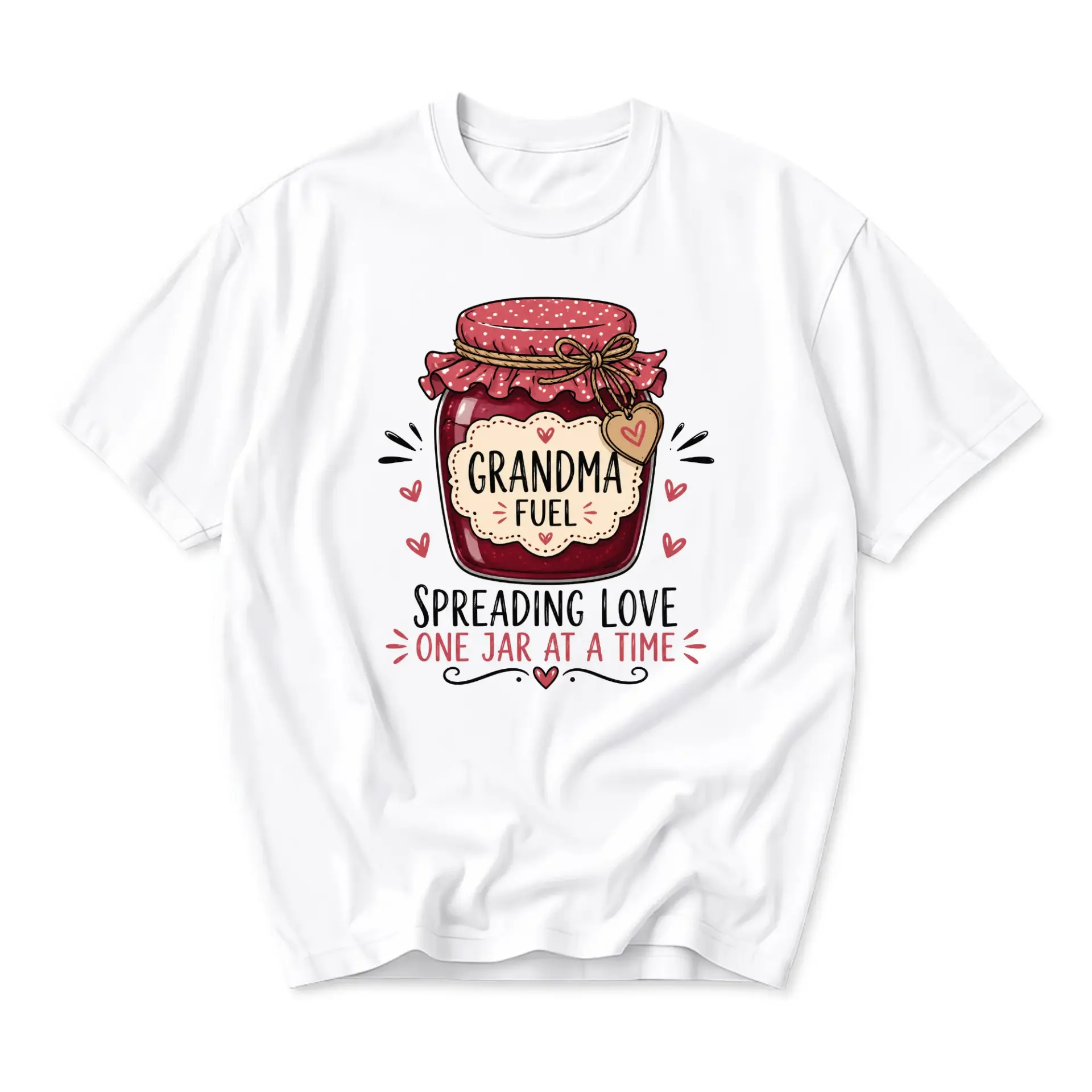 Funny Shirt Grandma Graphic Tee Spreading Love One Jar at a Time Casual