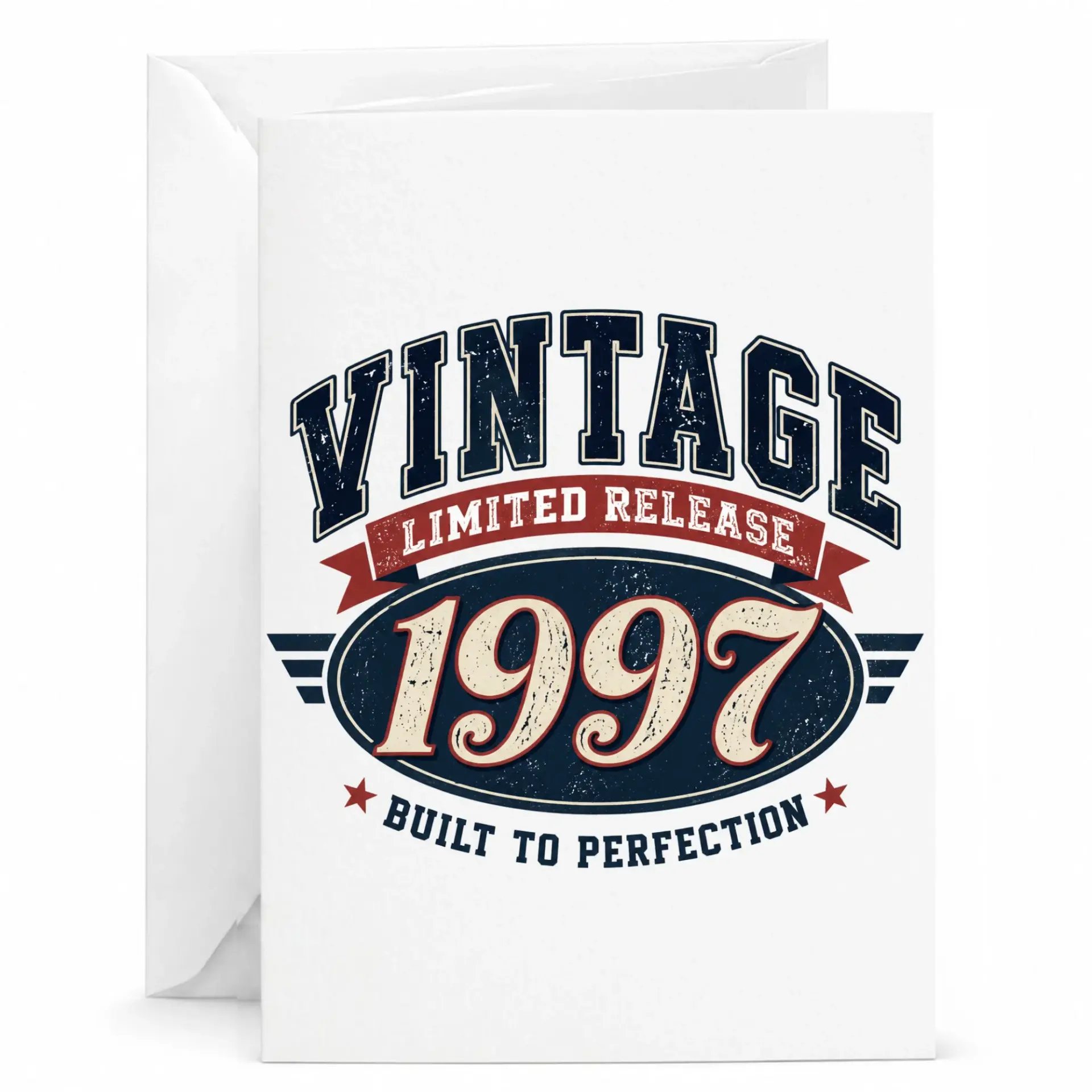 Greeting Card Vintage 1997 Limited Release Built to Perfection Design Professional Stationary for Special Anniversaries
